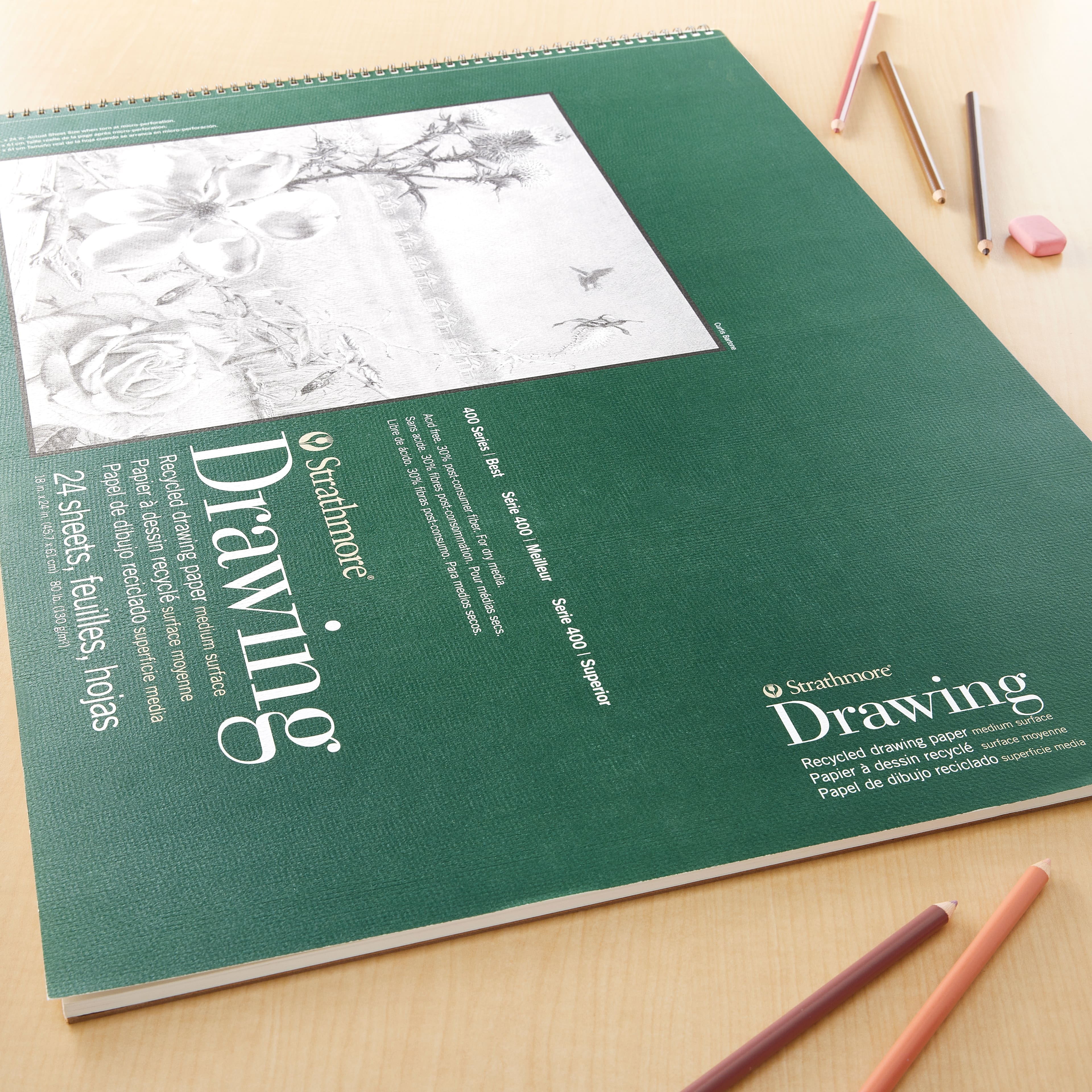 12 Pack: Strathmore® 400 Series Recycled Drawing Paper Pad