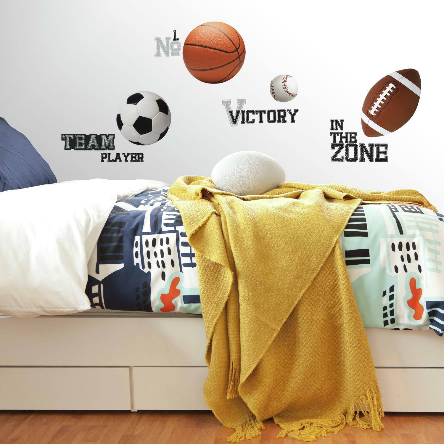 RoomMates All Star Sports Saying Peel &#x26; Stick Wall Decals