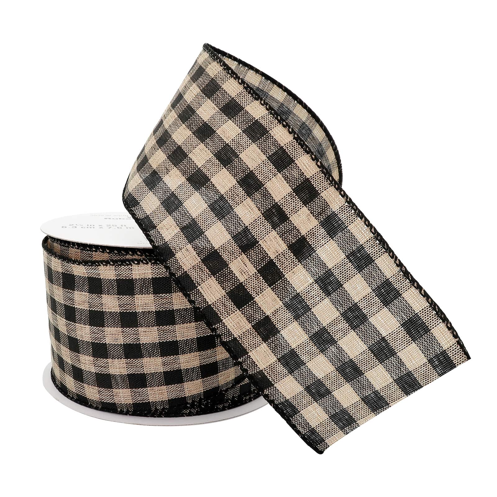 12 Pack: 2.5" x 8.3yd. Gingham Wired Ribbon by Celebrate It™