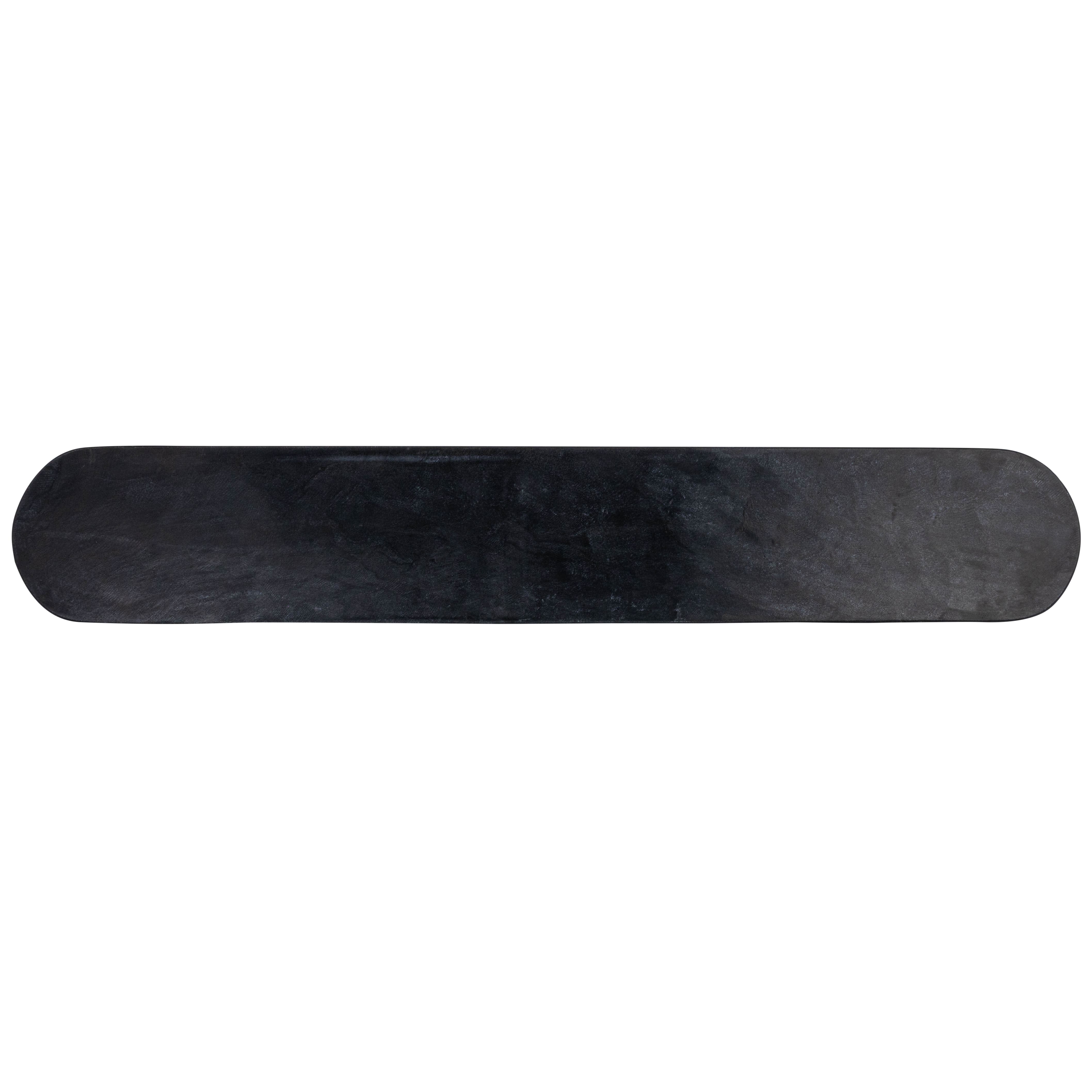 Hello Honey&#xAE; 24&#x22; Black Oval Marble Serving Board