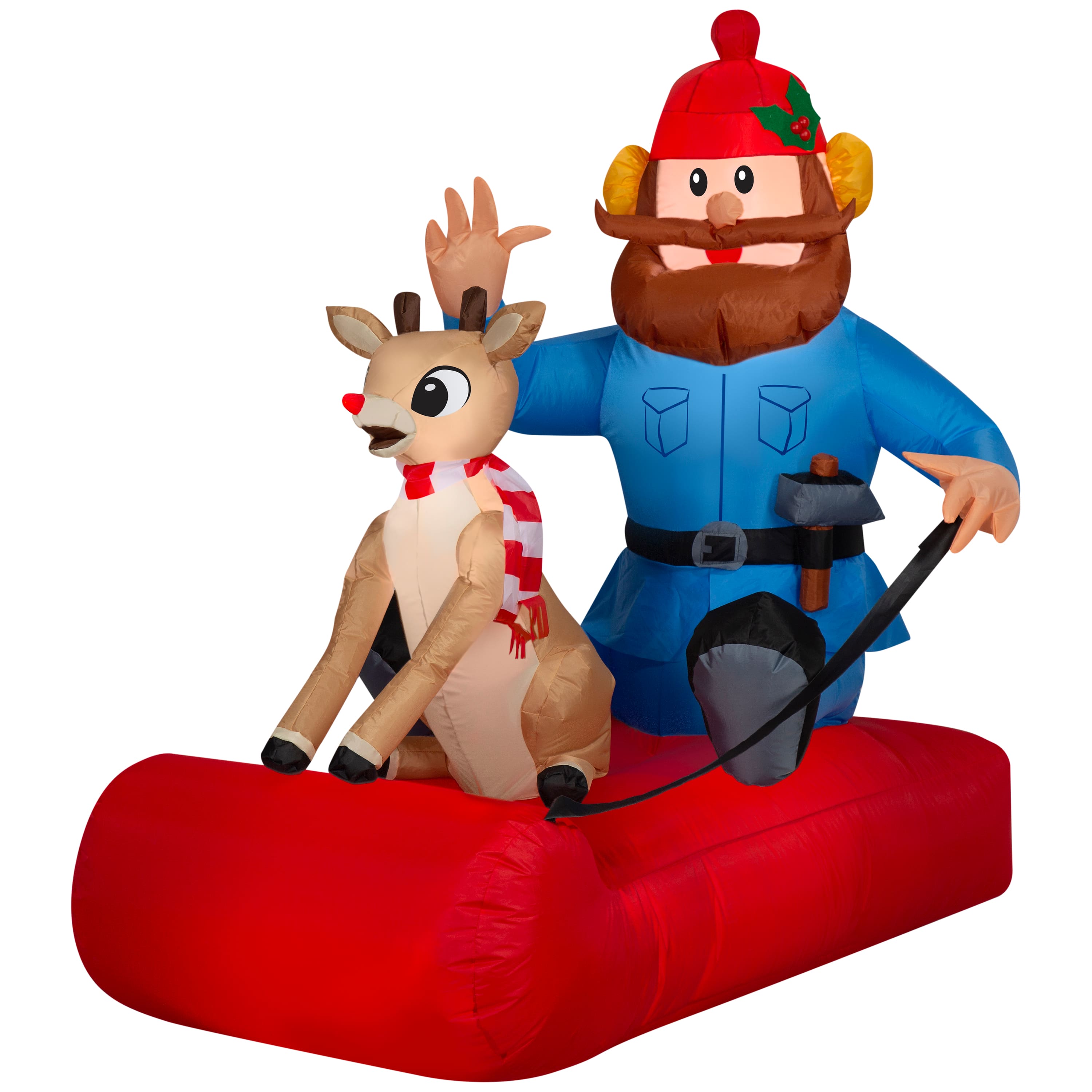 4.5ft. Airblown® Inflatable Christmas Rudolph & Yukon Cornelius on Sled