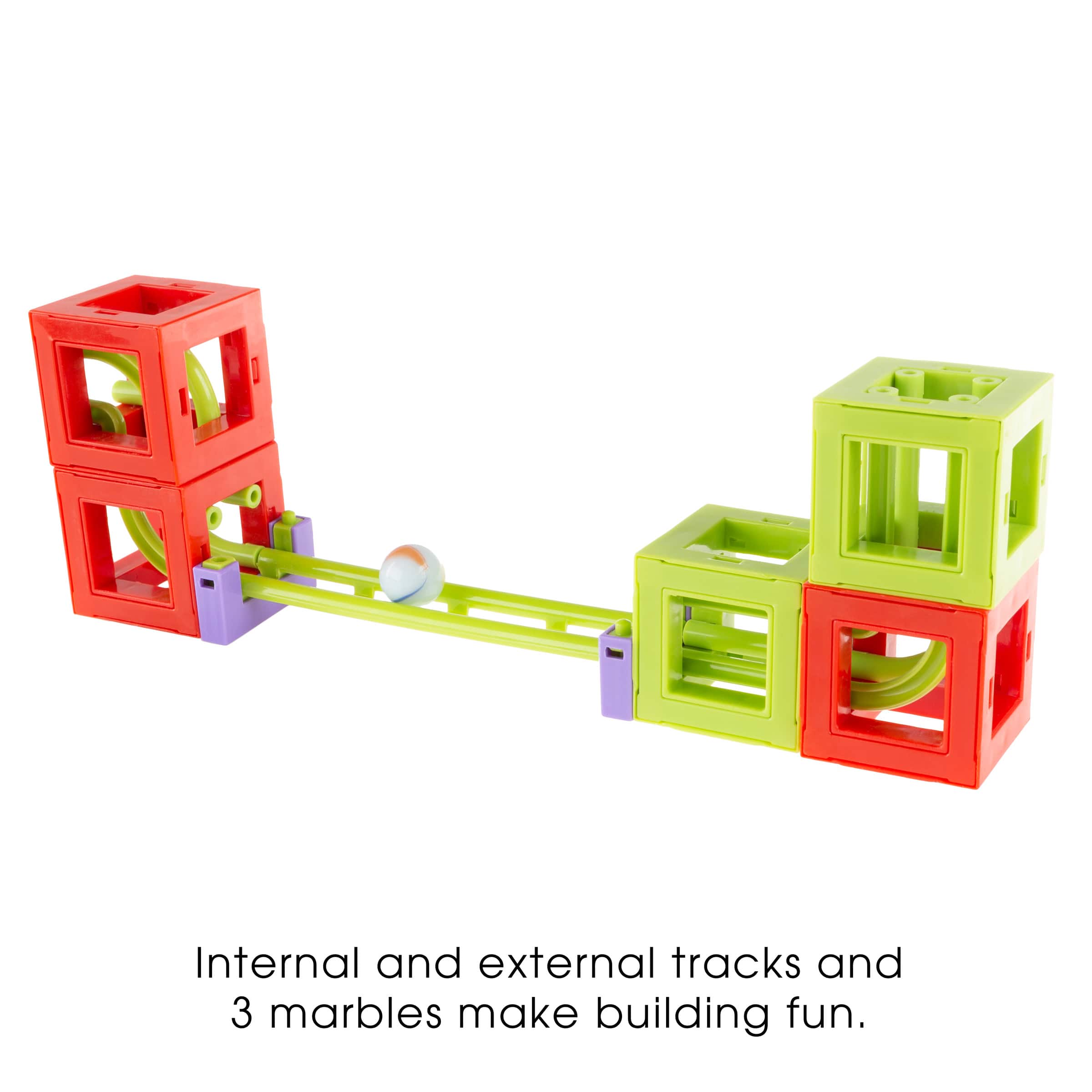 Toy Time Magnetic 3D Block Marble Run Set