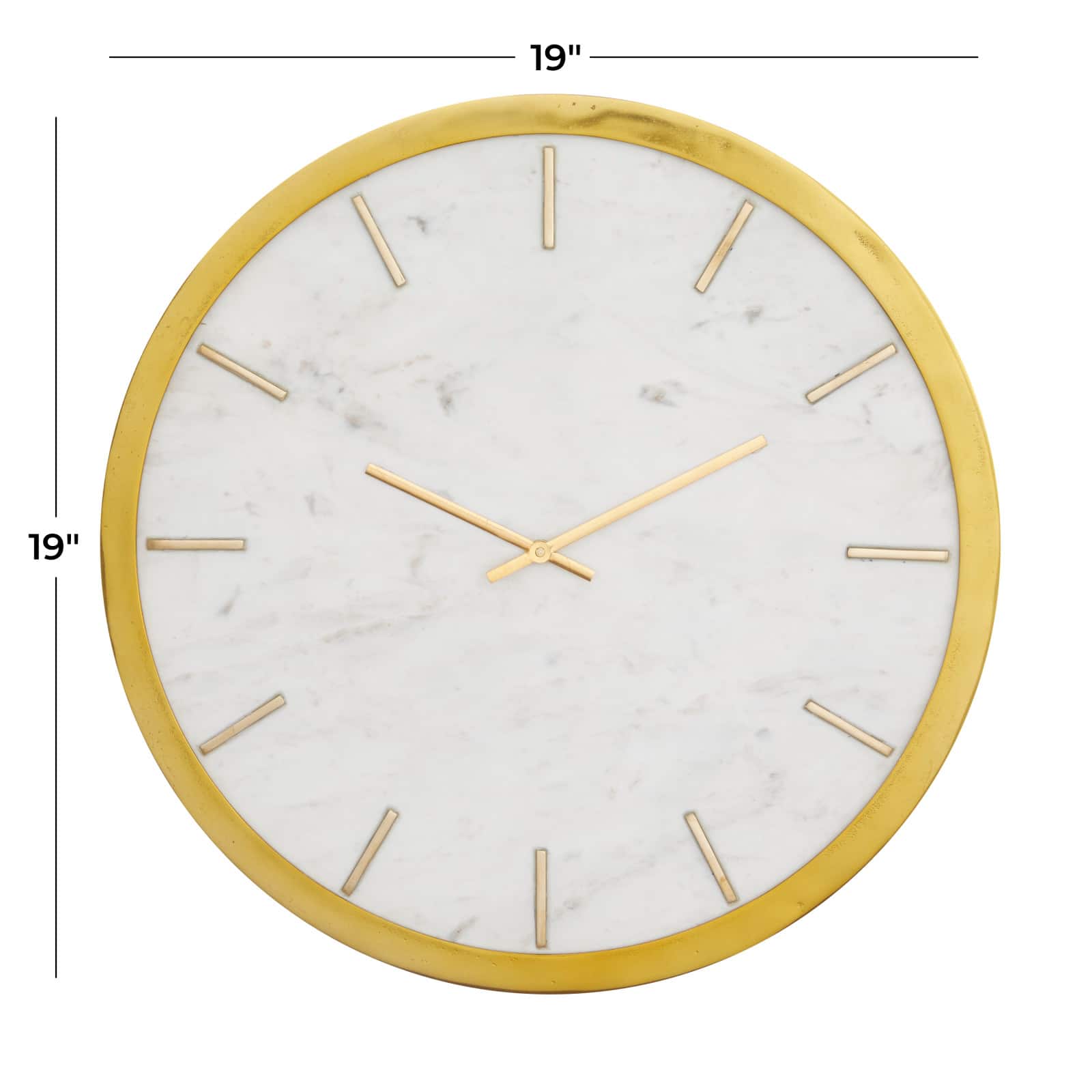 Gold Glam Abstract Wall Clock, 19&#x22; x 2&#x22; x 19&#x22;