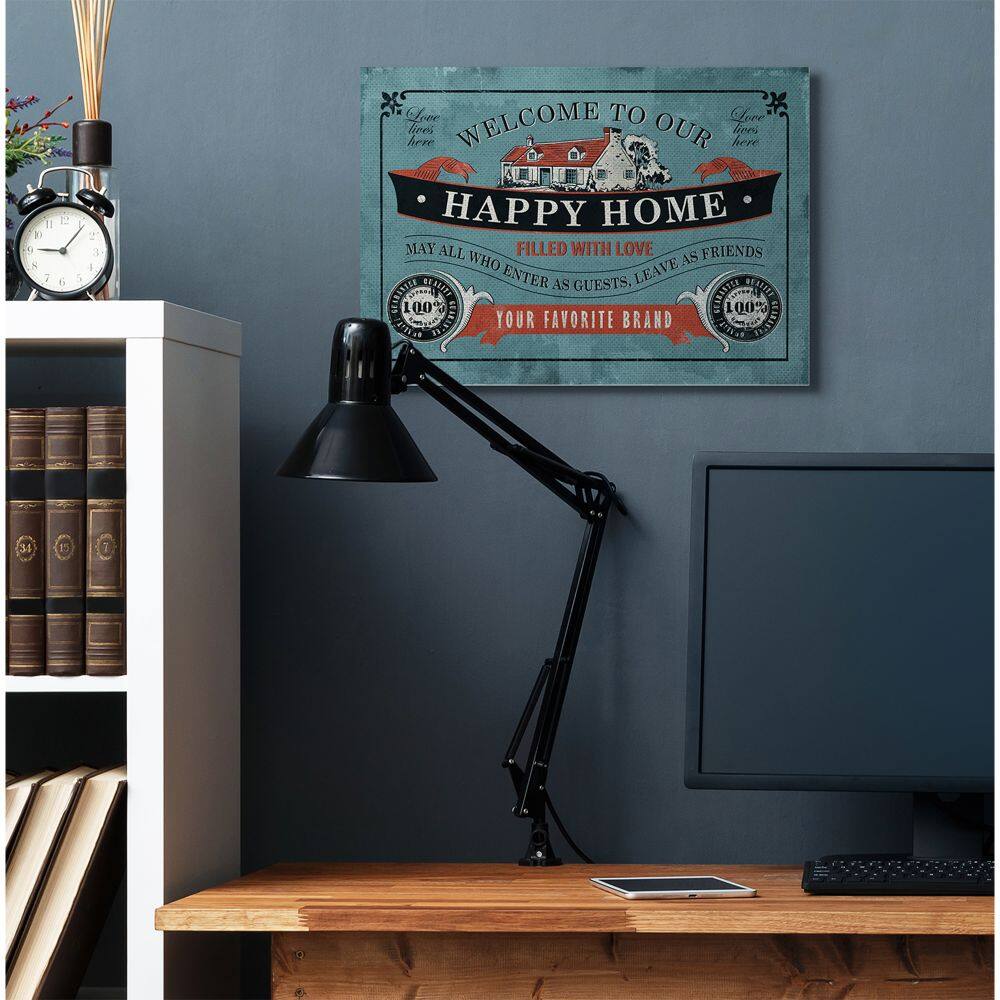 Stupell Industries Happy Home Canvas Wall Art