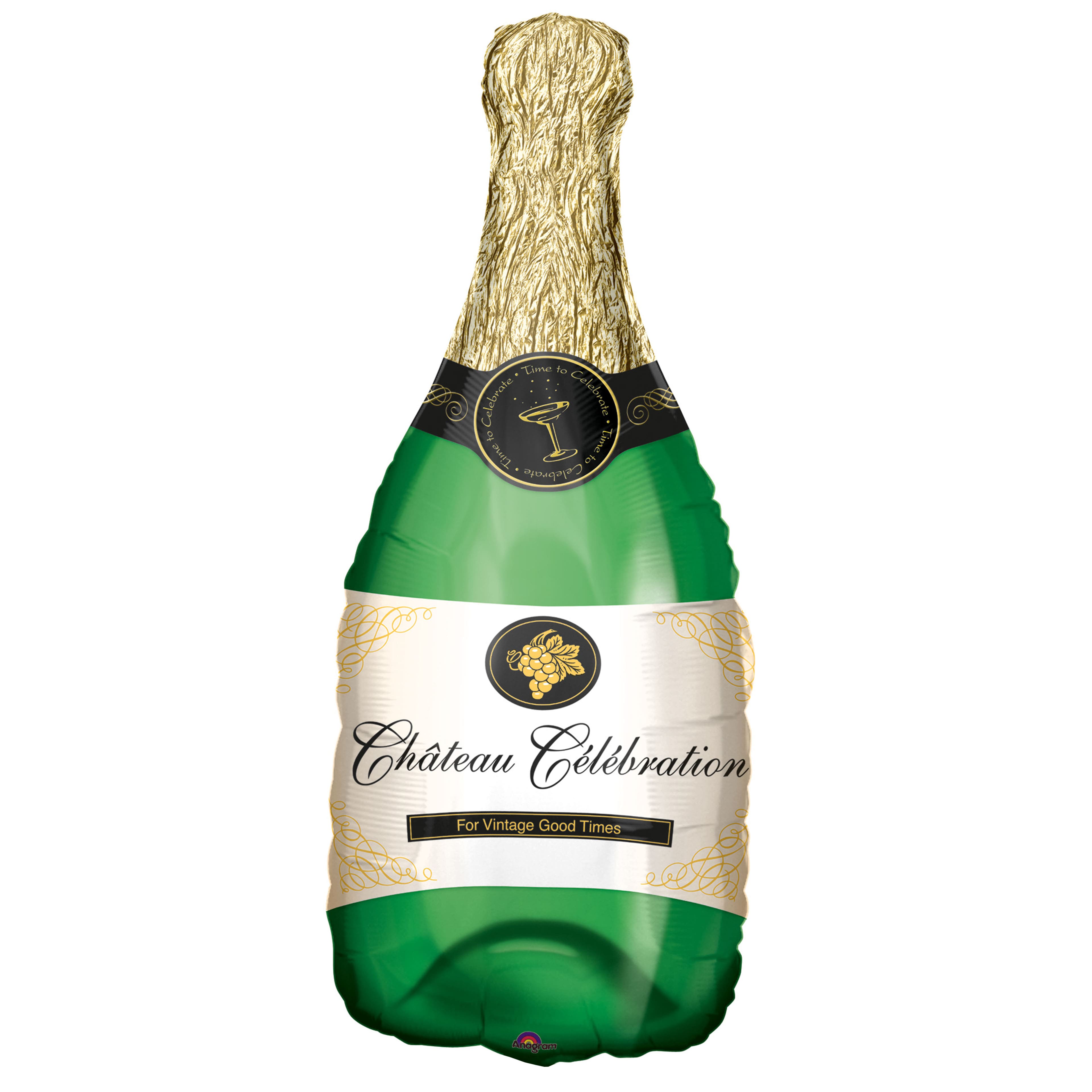 36" Champagne Bottle Foil Balloon