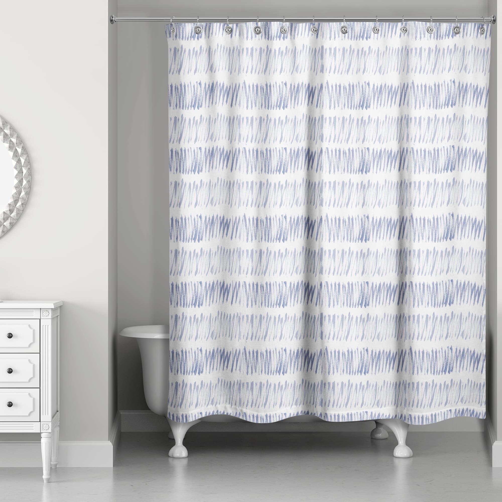 Hatch Lines Shower Curtain