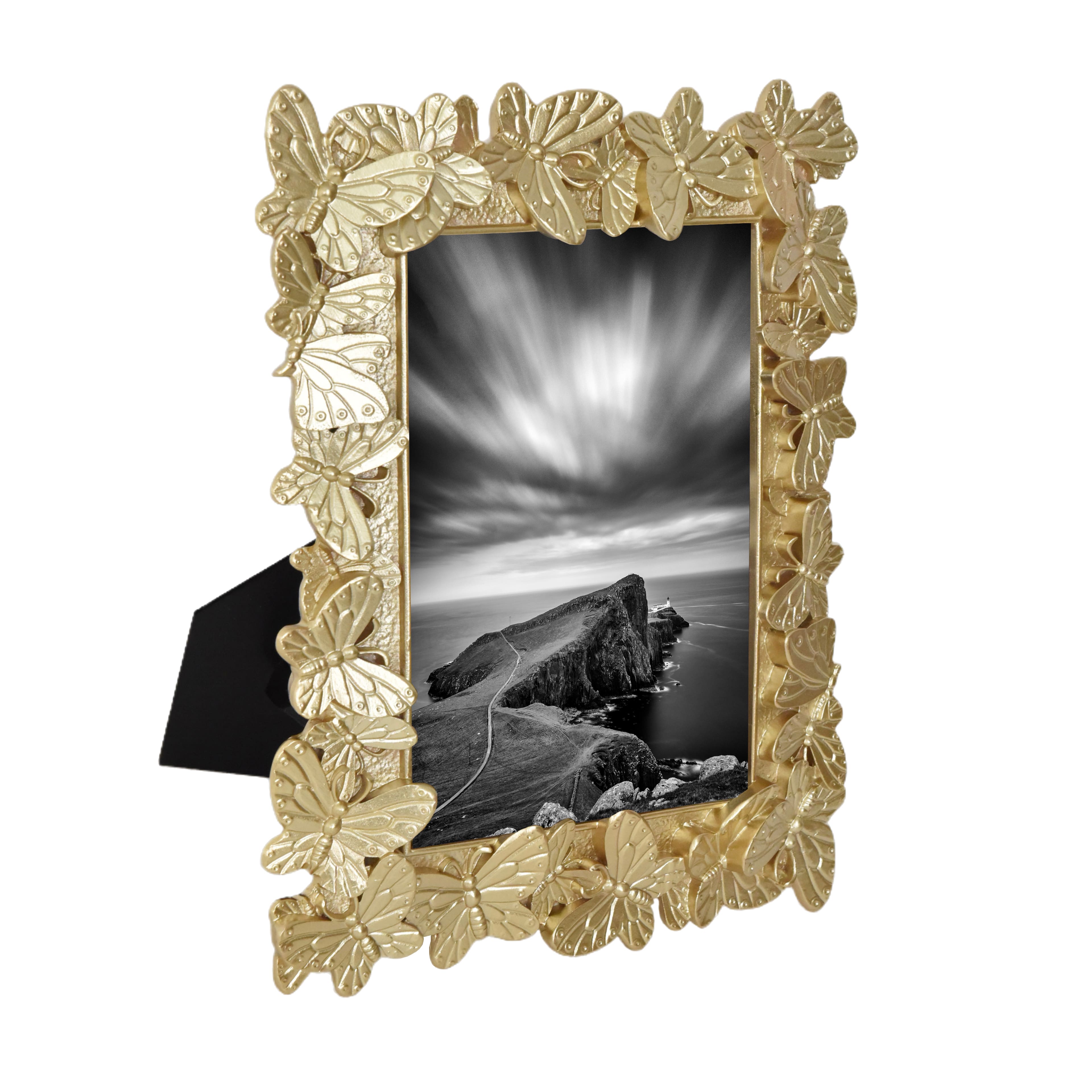 Treasured Finds 5&#x22; x 7&#x22; Gold Butterfly Tabletop Frame by Studio D&#xE9;cor&#xAE;