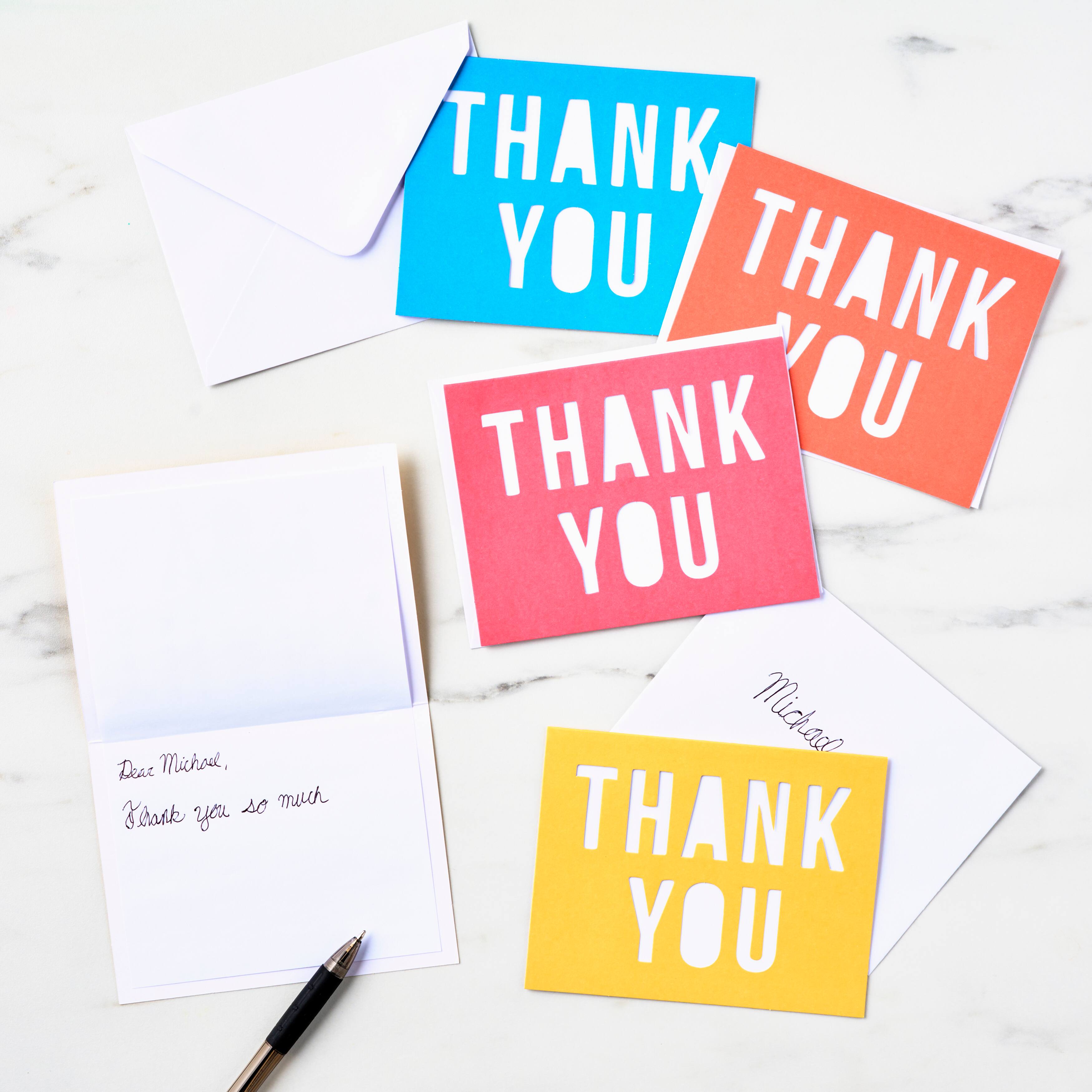 6 Packs: 40 ct. (240 total) 5.5&#x22; x 4.2&#x22; Thank You Cards &#x26; Envelopes by Recollections&#x2122;