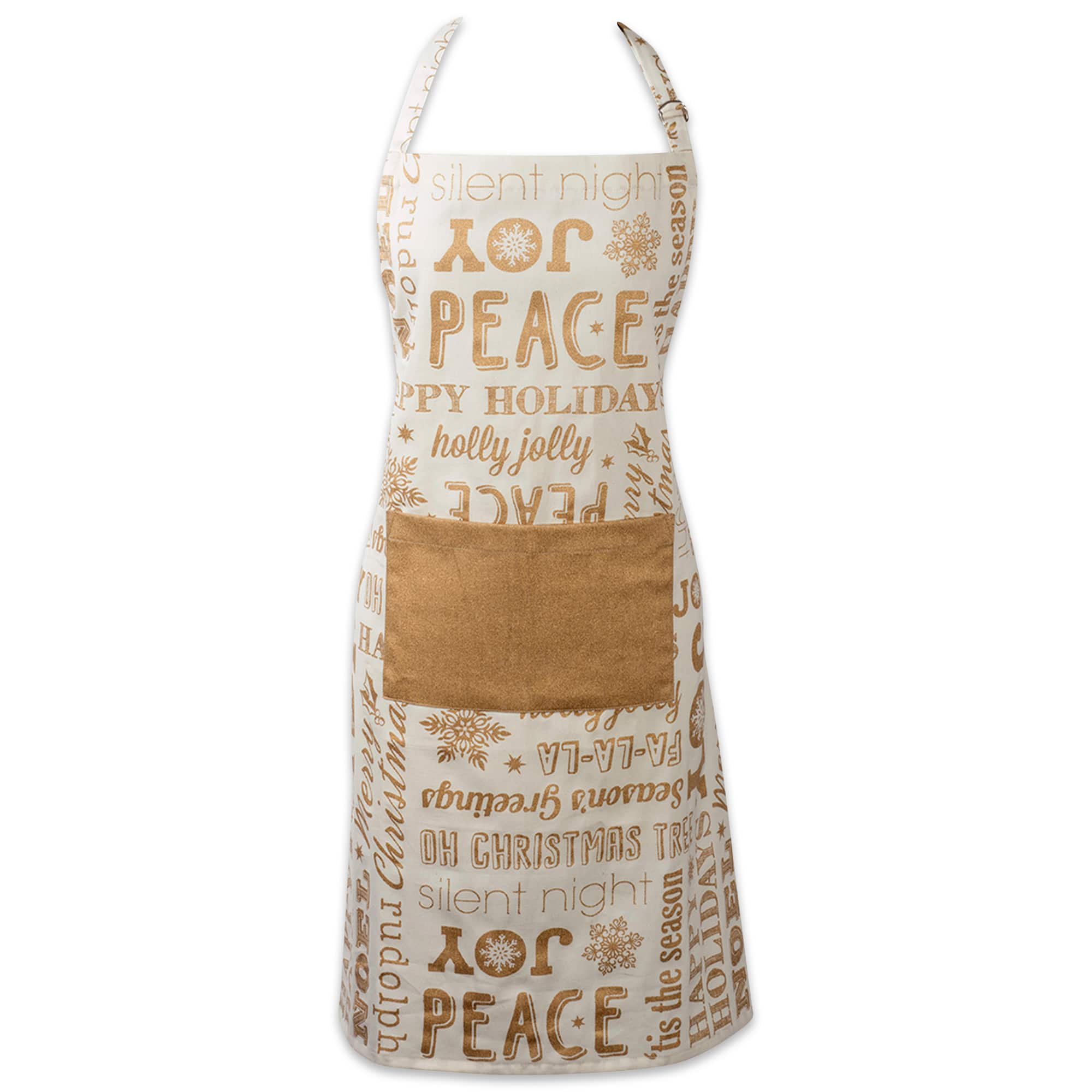 DII&#xAE; Gold Christmas Collage Chef Apron