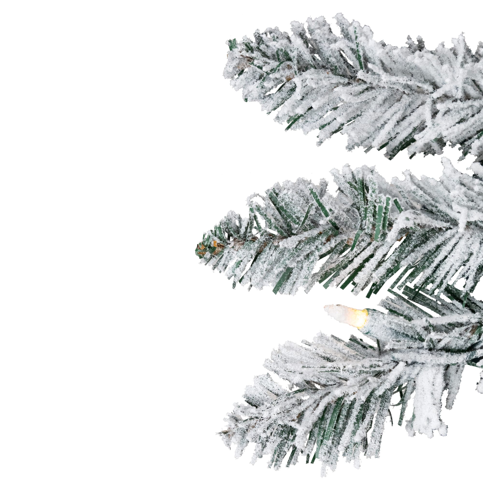 4ft. Pre-Lit Flocked Alpine Pencil Artificial Christmas Tree, Clear Lights