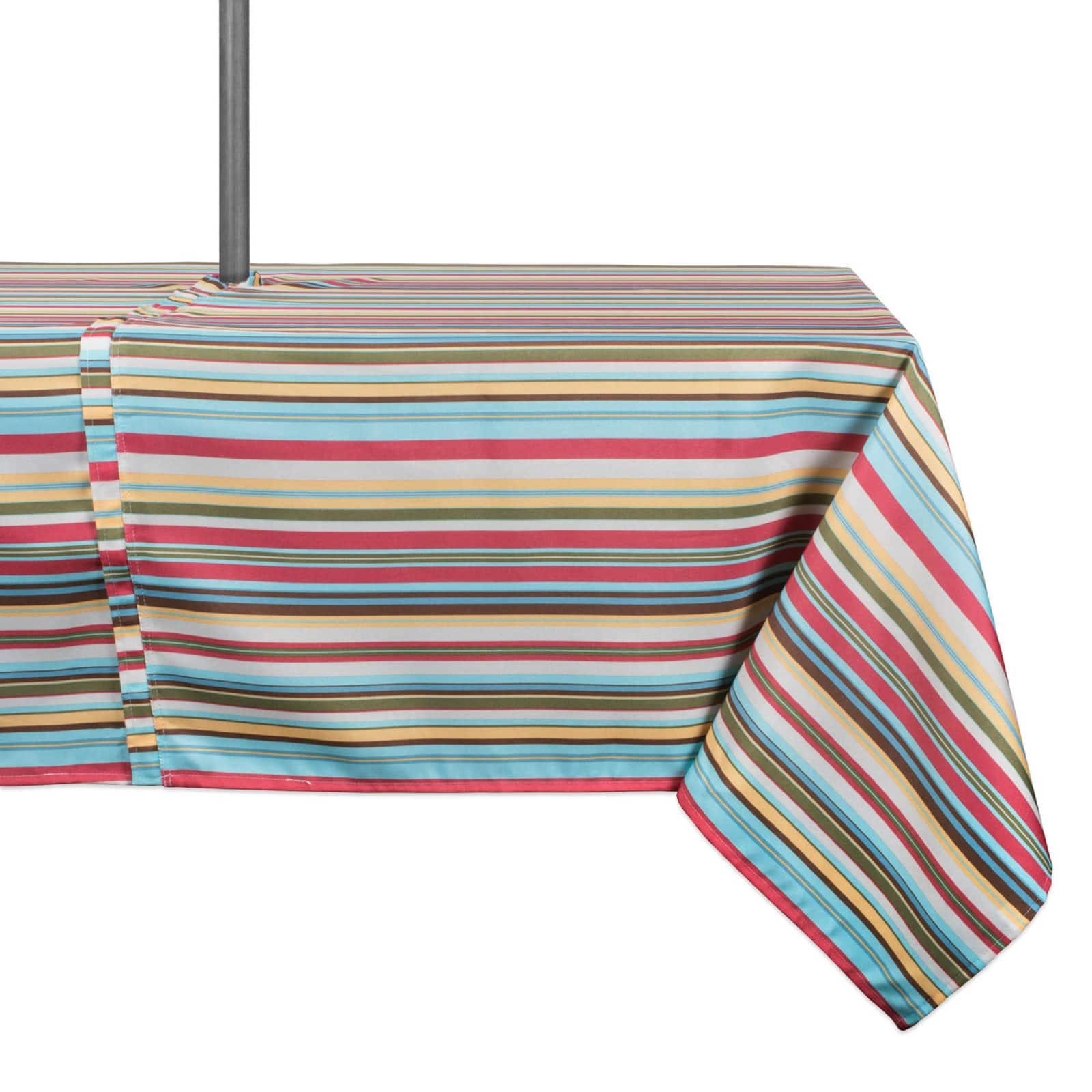 DII&#xAE; 84&#x22; Summer Stripe Outdoor Tablecloth with Zipper