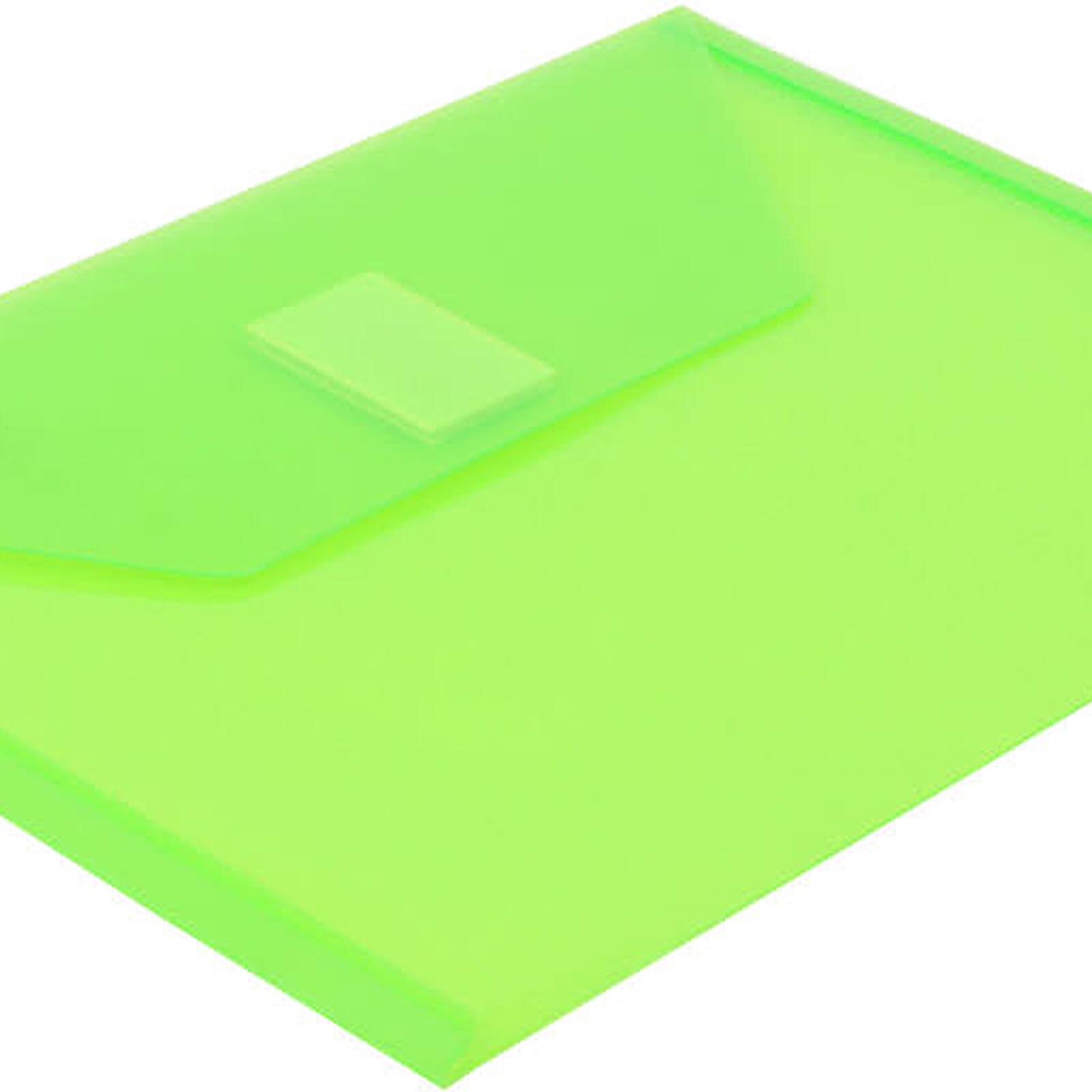 JAM Paper 5.5" x 7.5" Plastic Booklet Envelopes with Hook & Loop Closure, 24ct.
