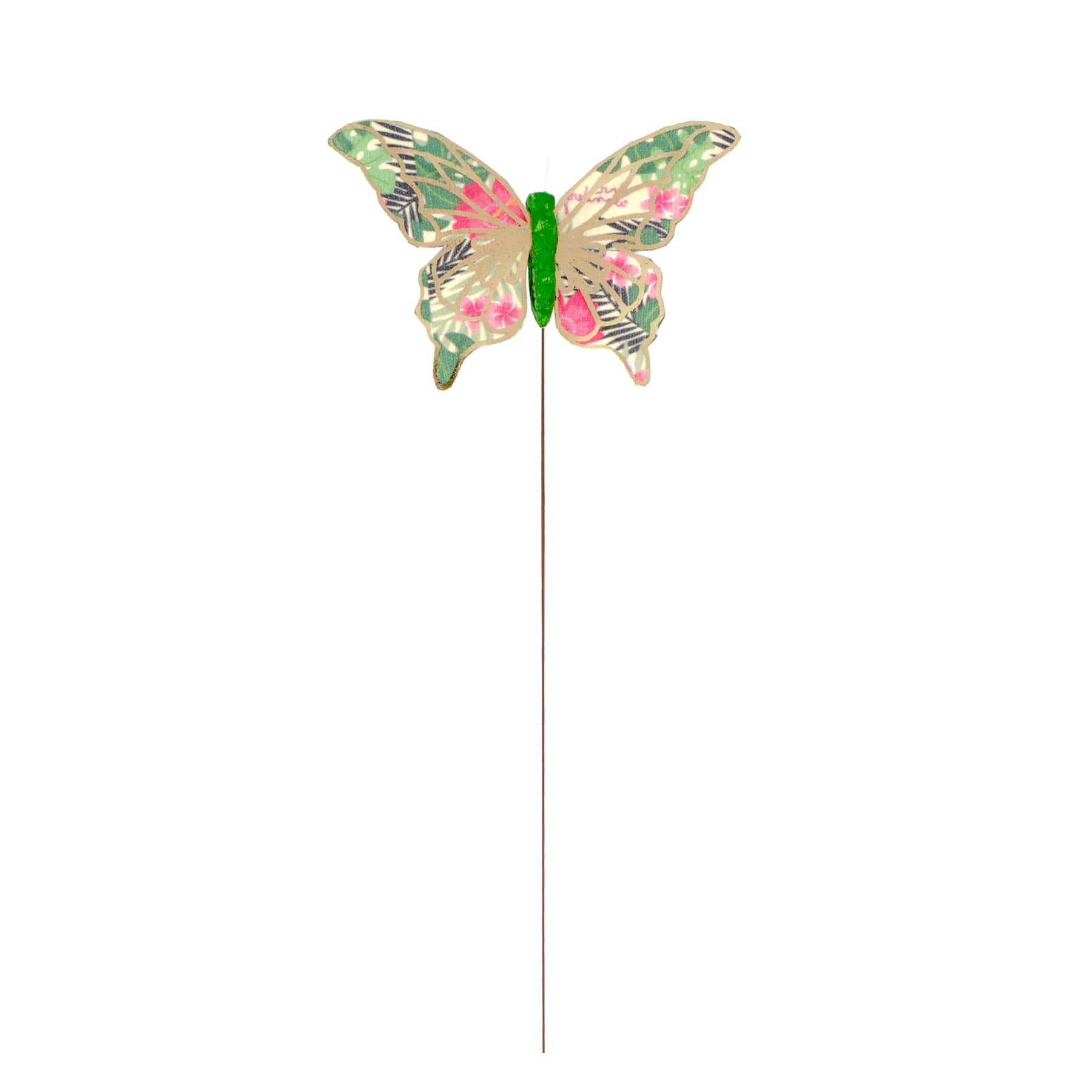 Green Patterned Fabric Butterfly, 3ct. by Ashland&#xAE;