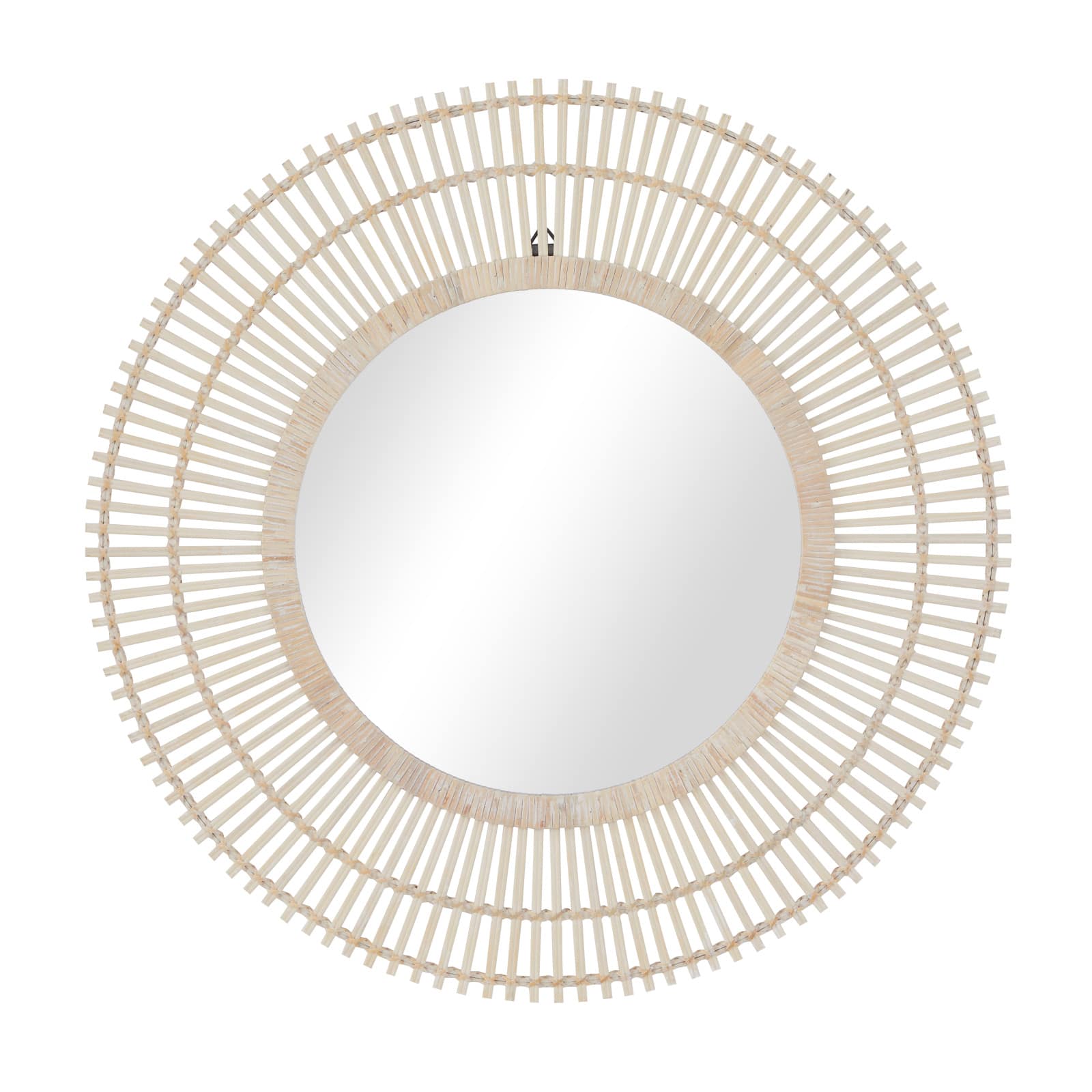 Cream Bohemian Wall Mirror, 36&#x22; x 1&#x22; x 36&#x22;