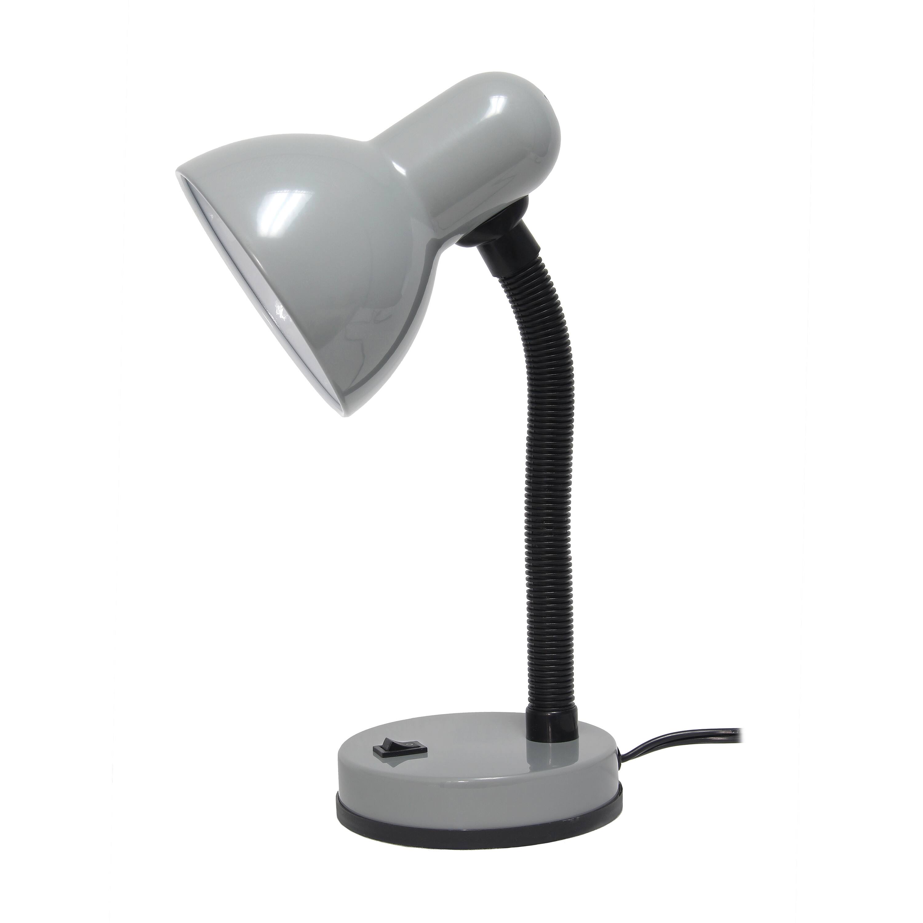 Simple Designs 14.5&#x22; Basic Metal Desk Lamp with Flexible Hose Neck