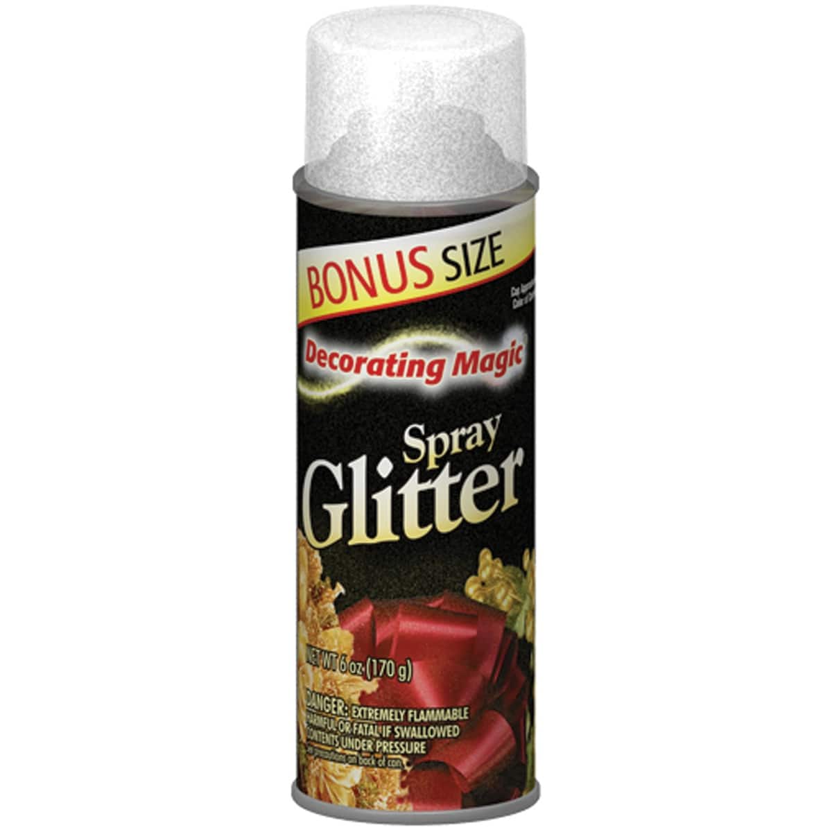 Silver Glitter Spray Paint for Flowers Hats Craft Decorating