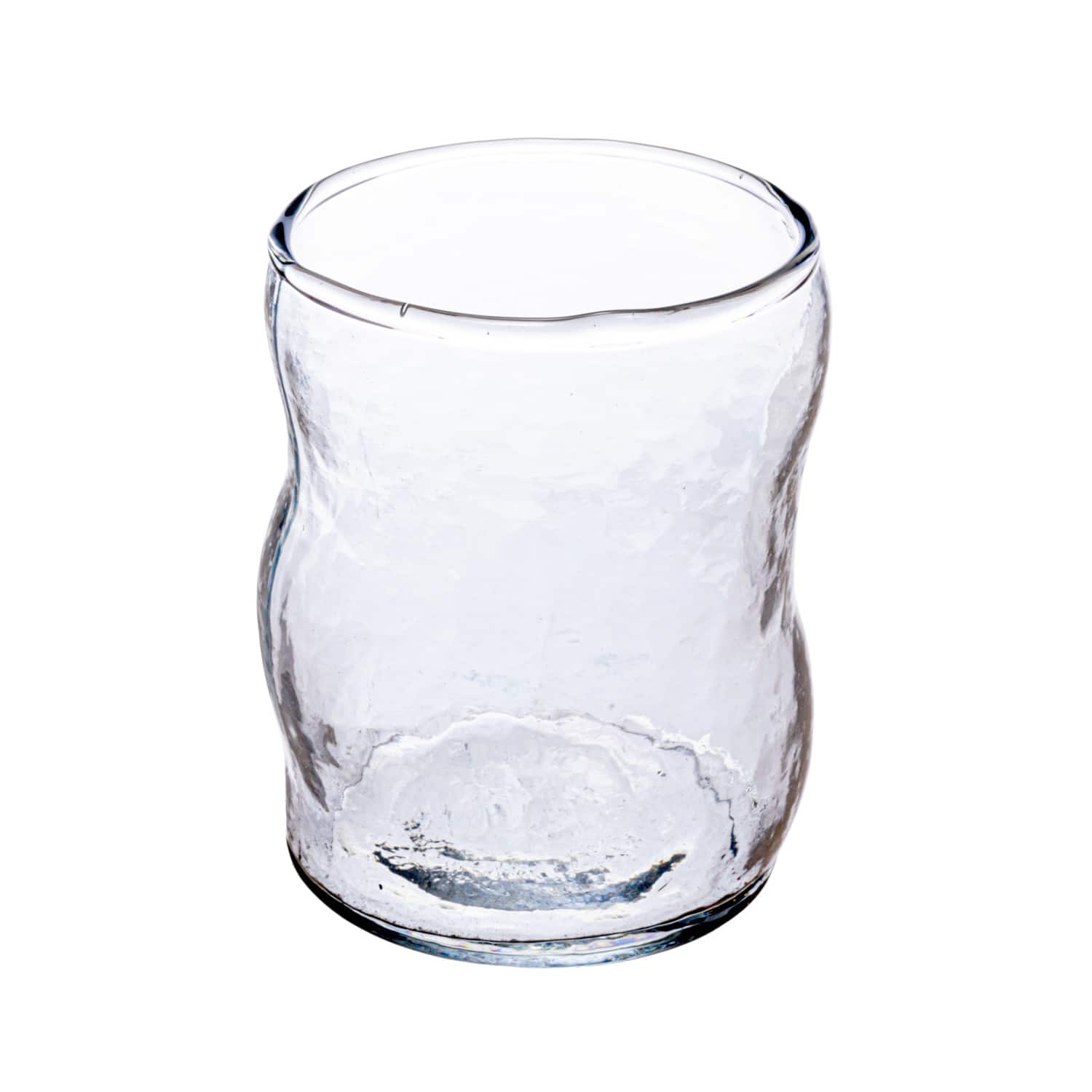 7oz. Clear Organic-Shaped Reclaimed Glass Drinking Glasses, 12ct.