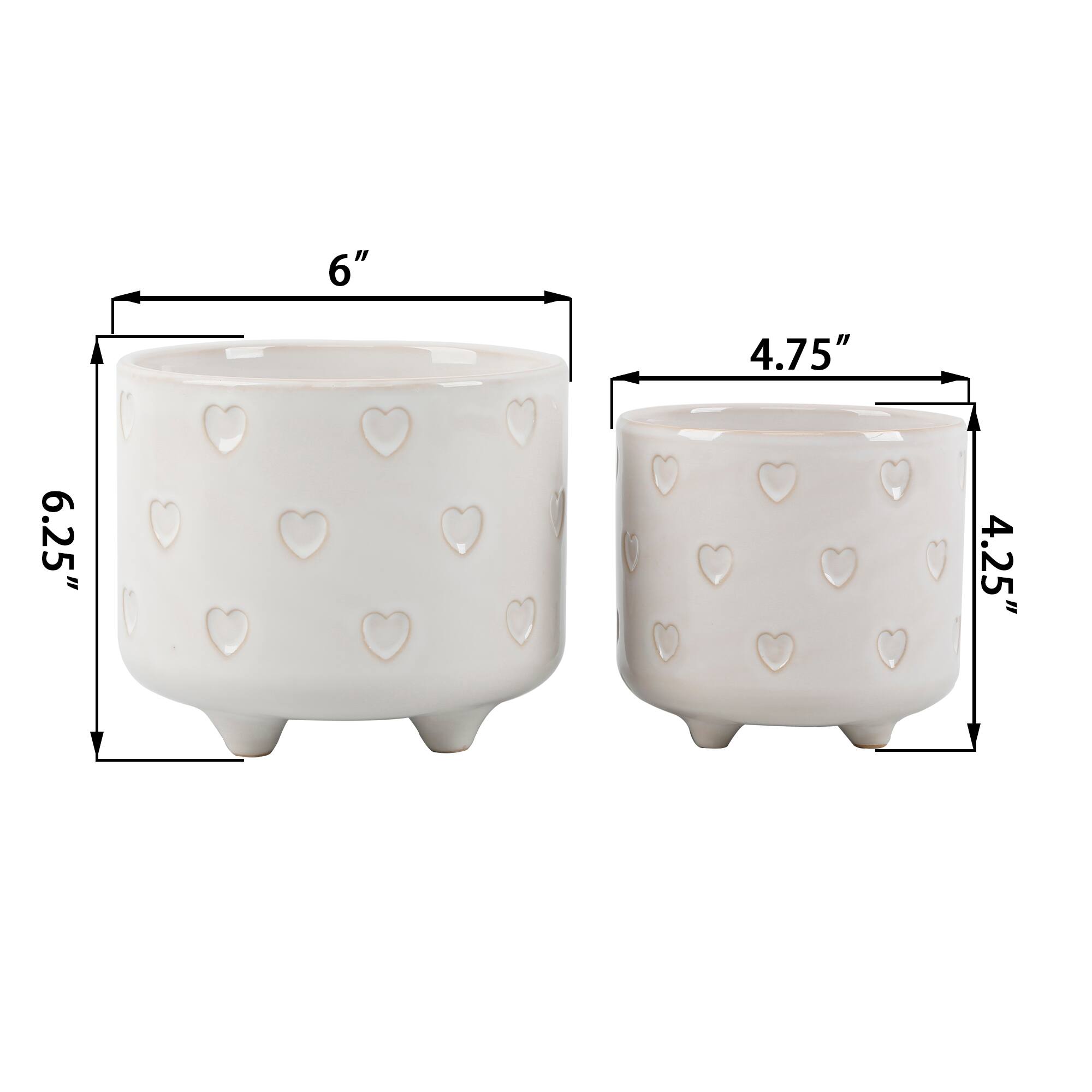 Flora Bunda® Hearts Footed Ceramic Set