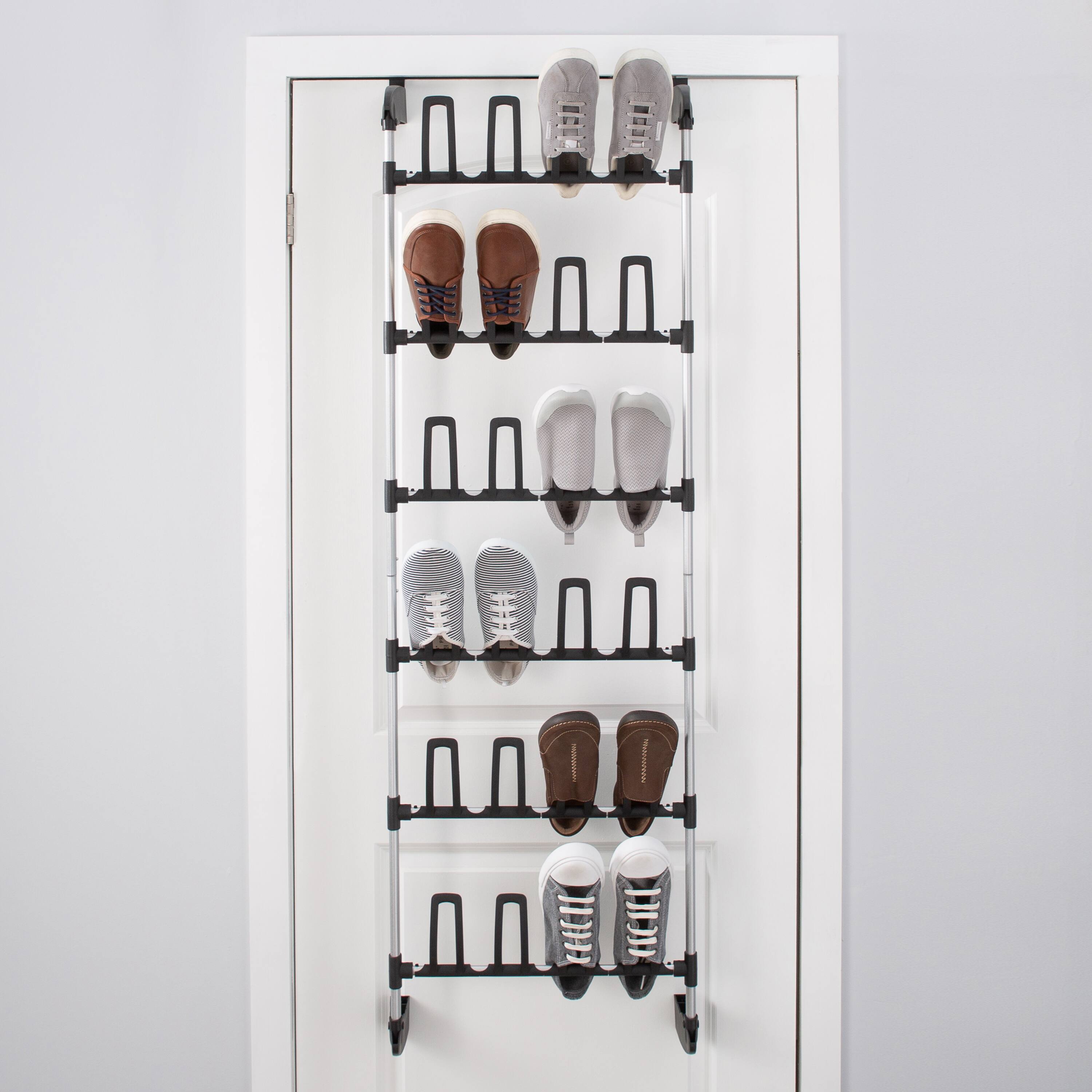 Organize It All 12 Pair Over the Door Shoe Rack