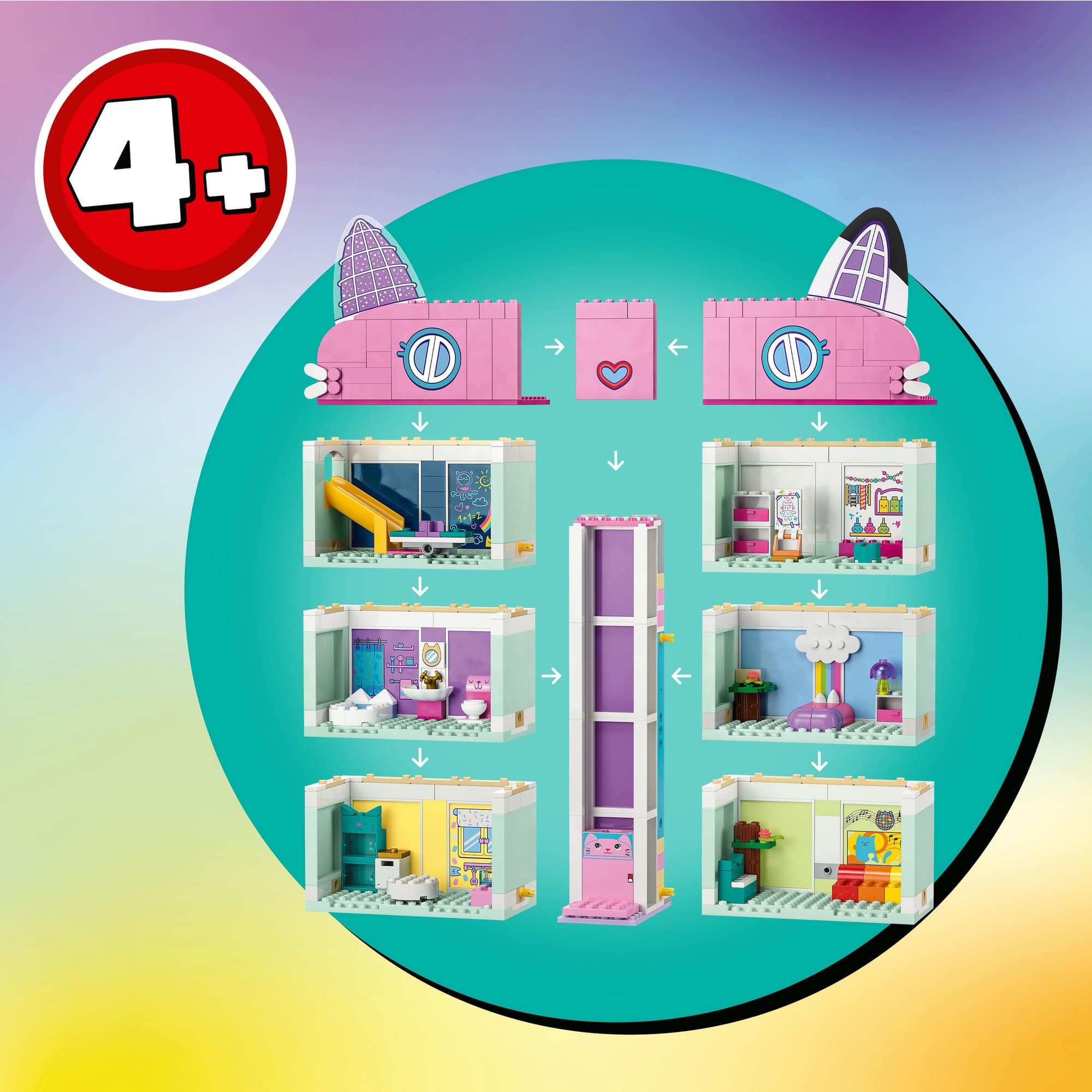 LEGO&#xAE; Gabby&#x2019;s Dollhouse 10788 Building Toy Set (498 Pieces)
