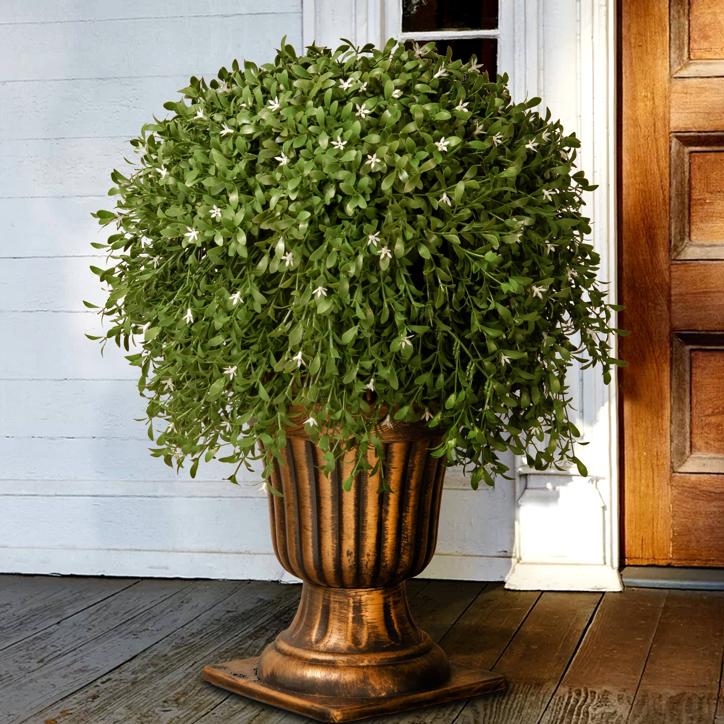 26&#x22; Argentea Plant with Gold Urn