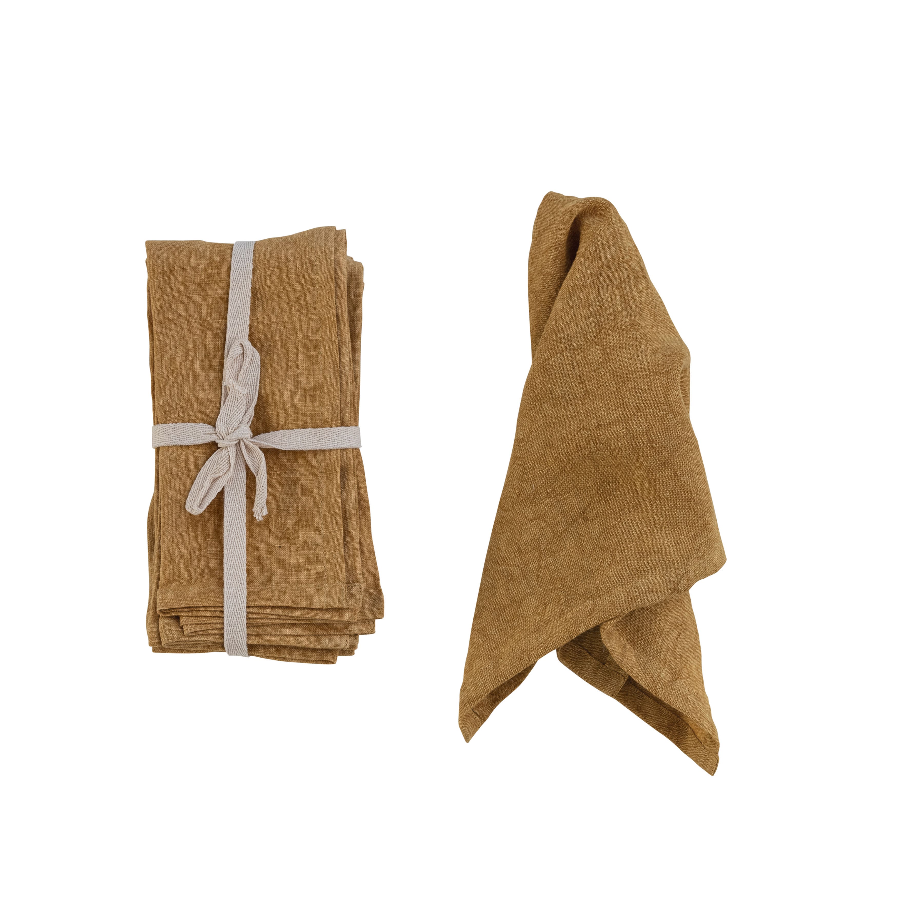 Hello Honey&#xAE; 18&#x22; Square Stonewashed Linen Dinner Napkins, 4ct.