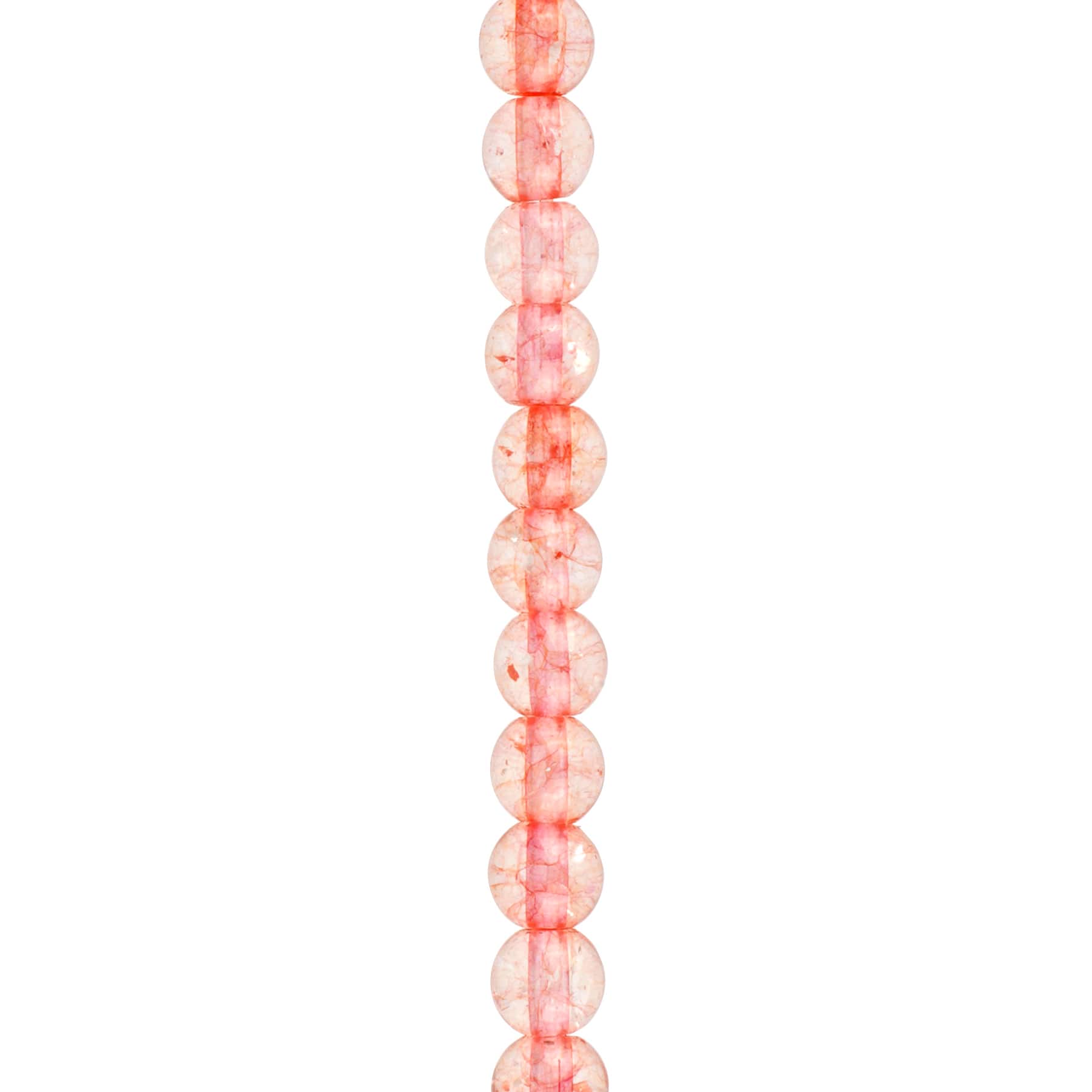 Pink Dyed Quartz Round Beads by Bead Landing