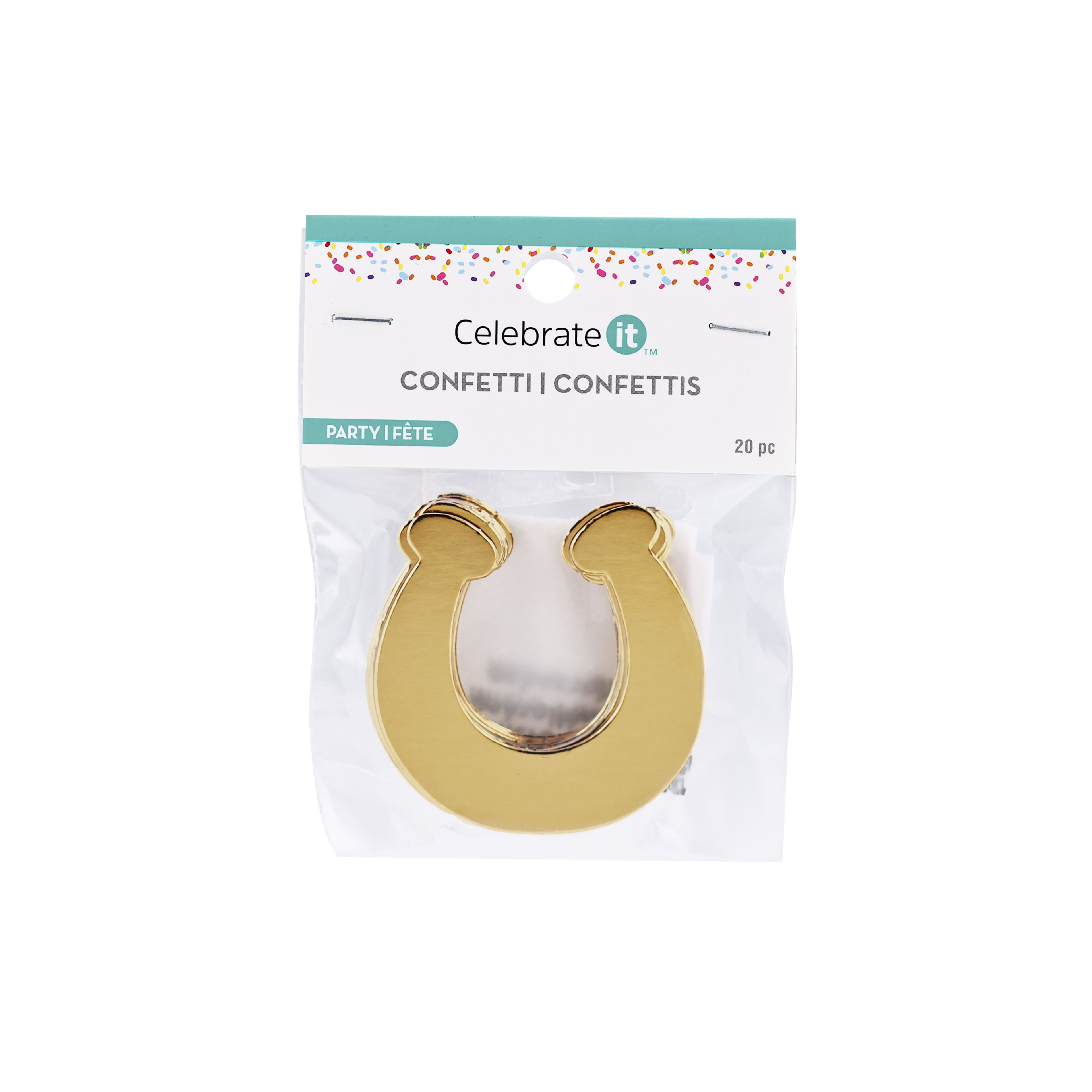 2" Gold Horseshoe Confetti, 20ct. by Celebrate It™