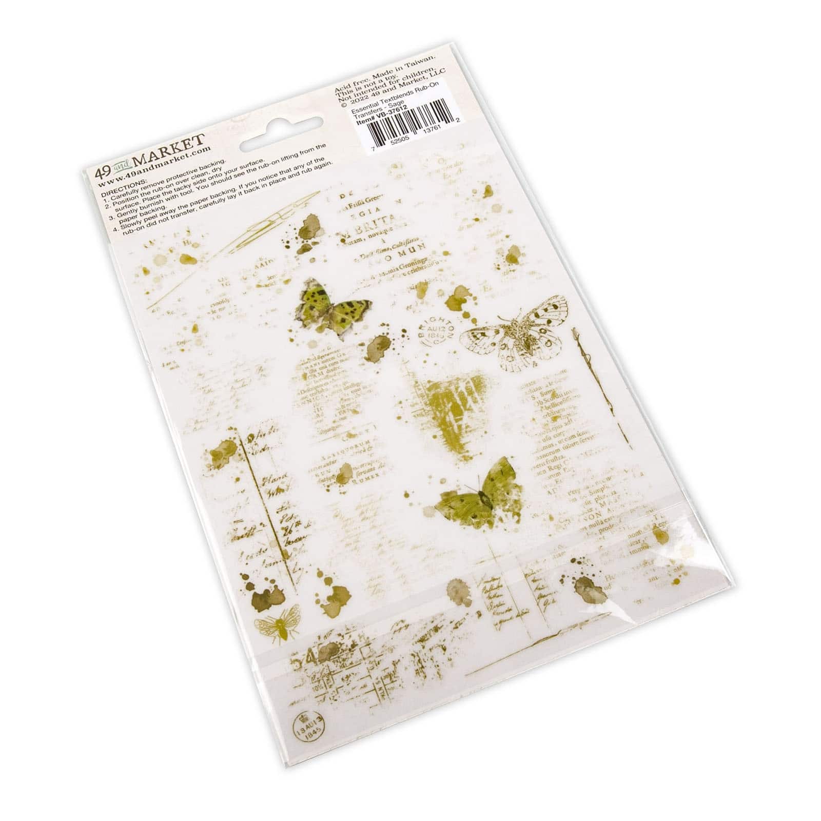 49 And Market Essential Textblends Rub-On Transfers