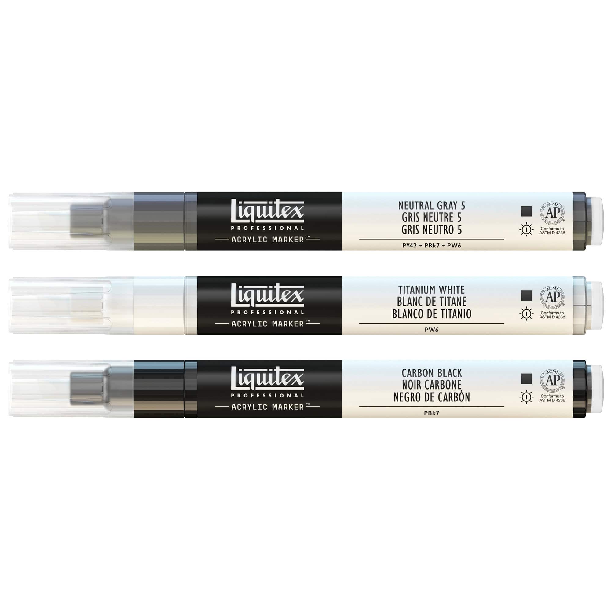 Liquitex® Fine Monochromes 3 Color Paint Marker Set