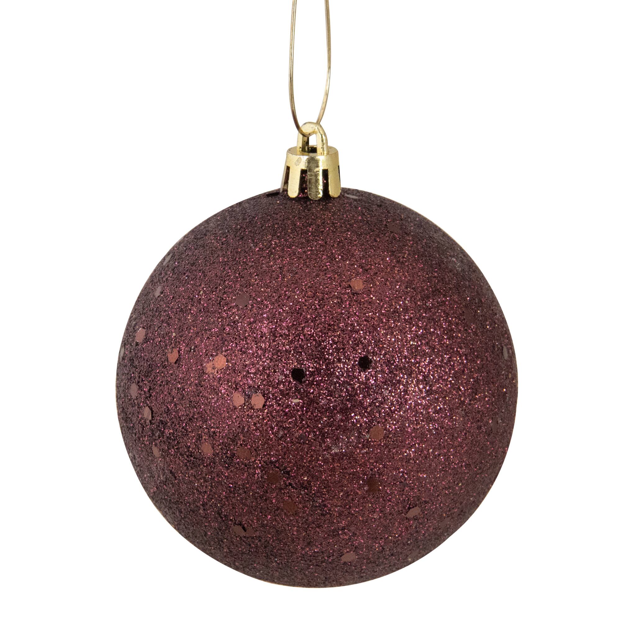 32ct. 3.25&#x22; 4-Finish Mulberry Shatterproof Ball Ornaments