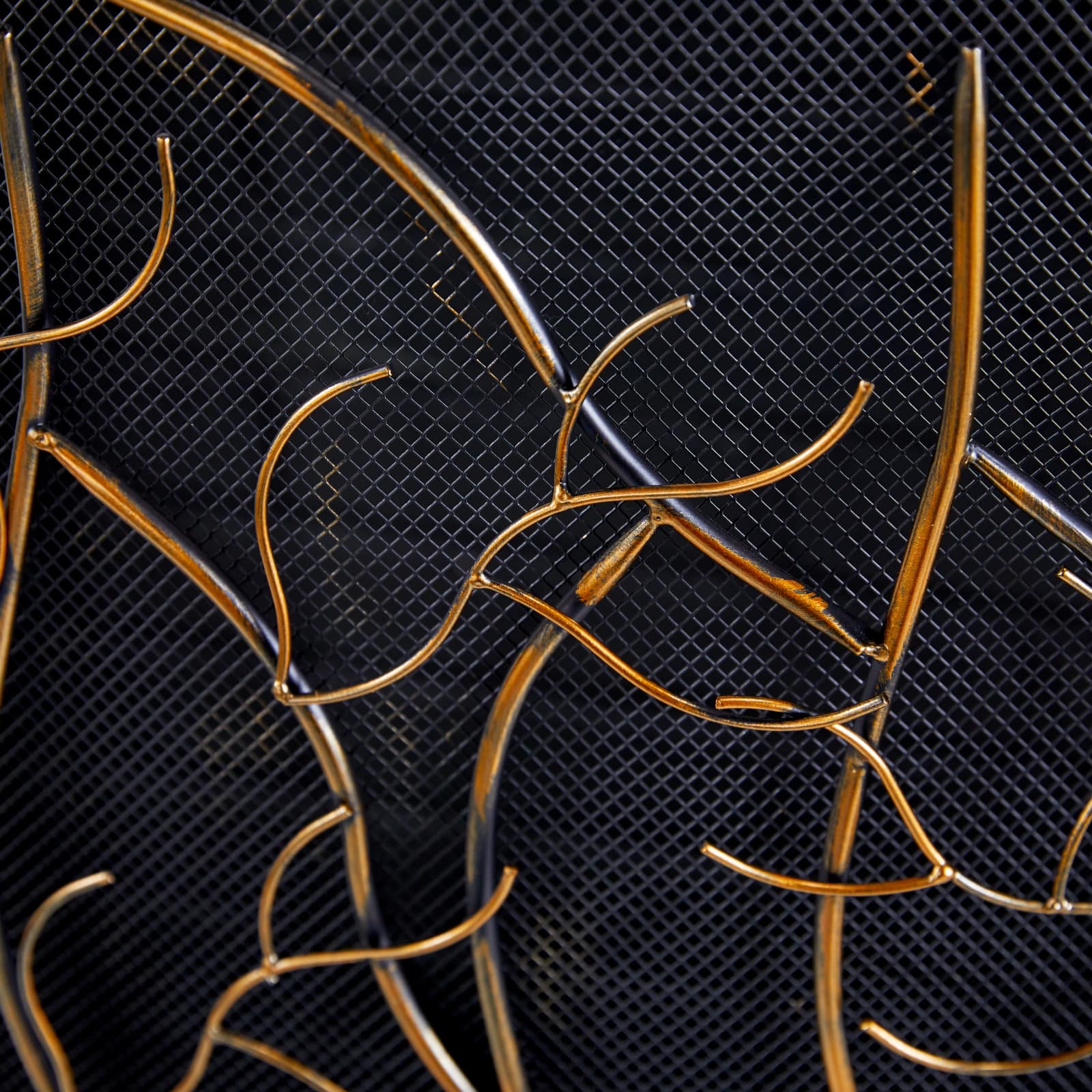 Brass Metal Eclectic Fireplace Screen