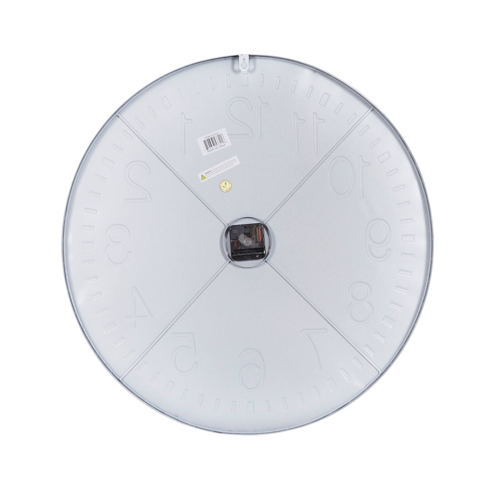 White Contemporary Cottage Metal Wall Clock