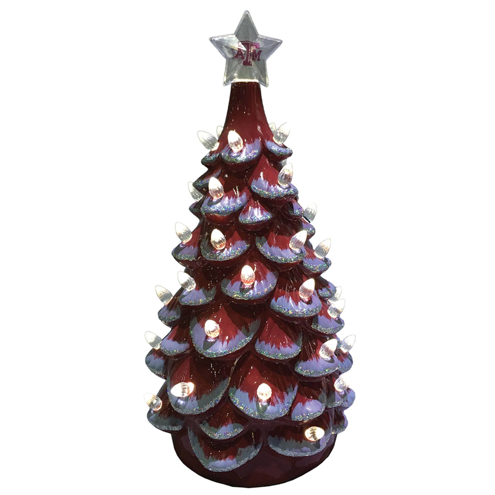 Santa's Workshop 14" NCAA College Team Ceramic LED Christmas Tree
