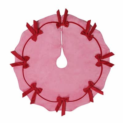 30" Pink with Red Bows Mini Tree Skirt by Ashland® | Michaels