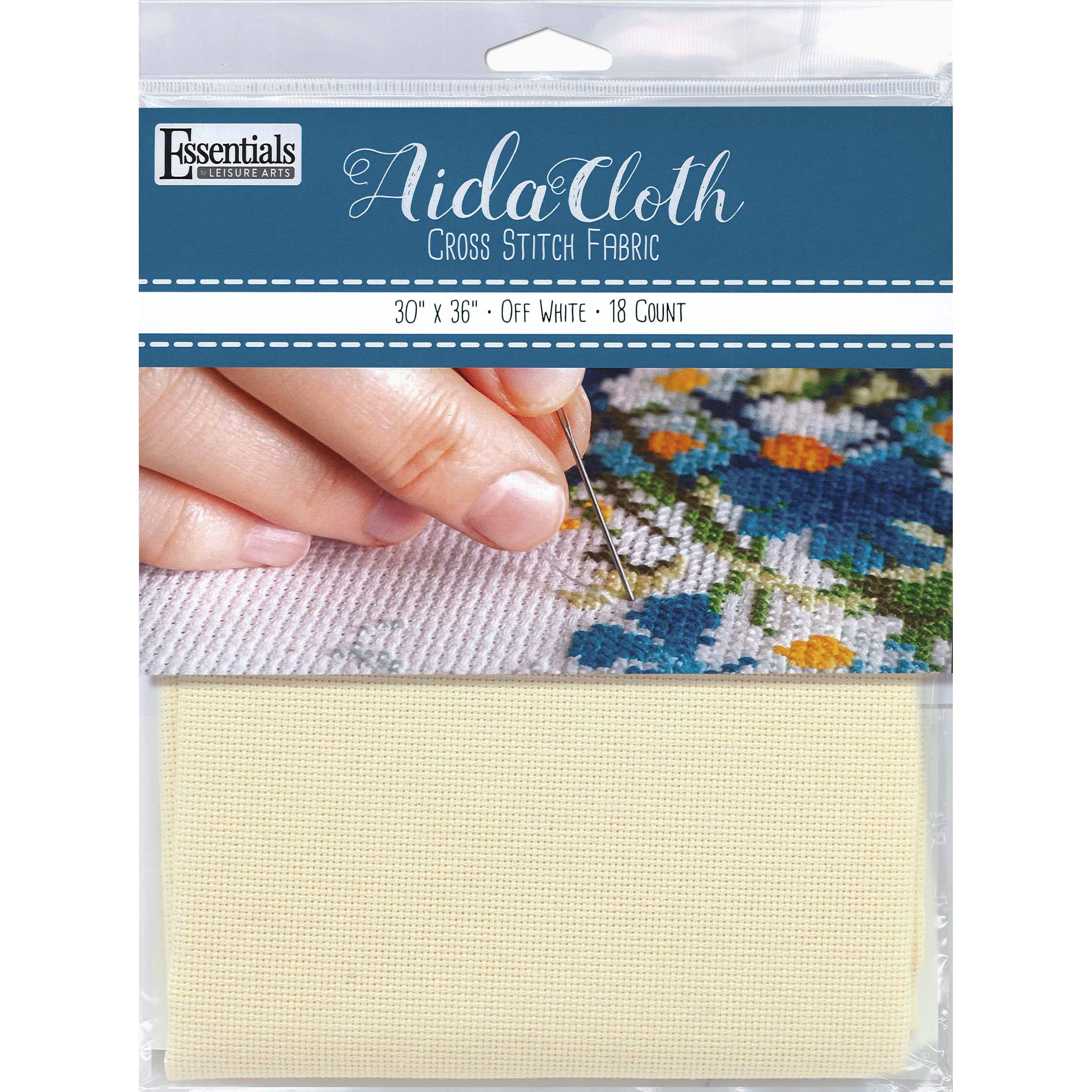 Essentials by Leisure Arts 18 Count Aida Cloth, 30 x 36 in Off White