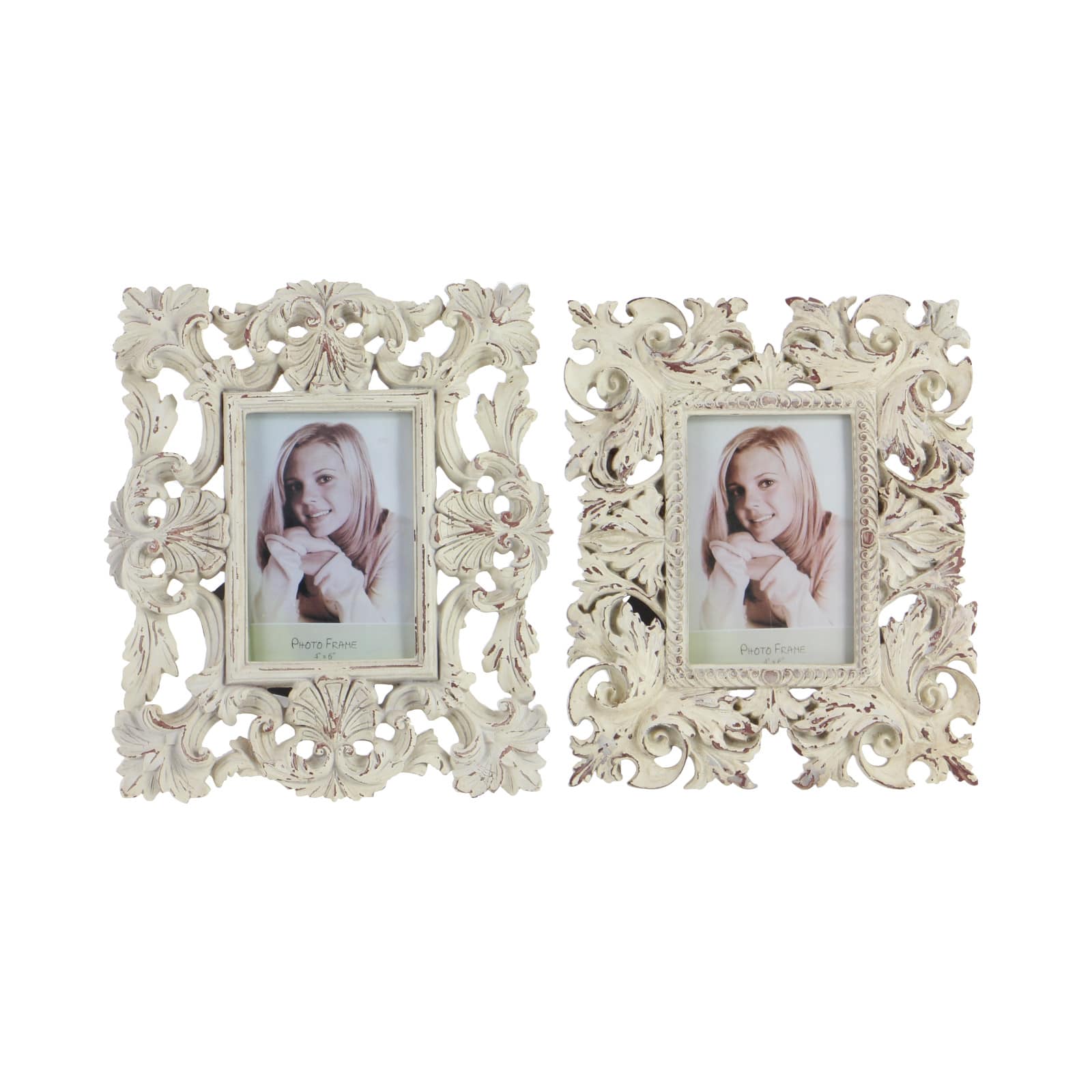 2 Pack White Polystone Traditional 9&#x22; x 11&#x22; Frames
