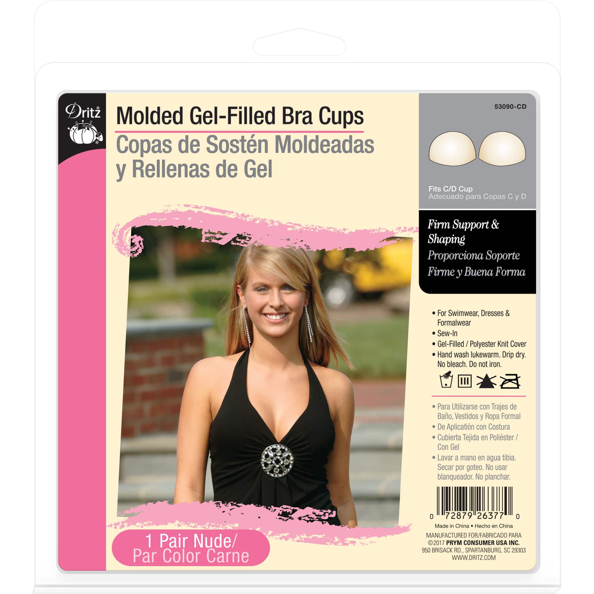 Dritz® Nude C/D Molded Gel-Filled Bra Cups