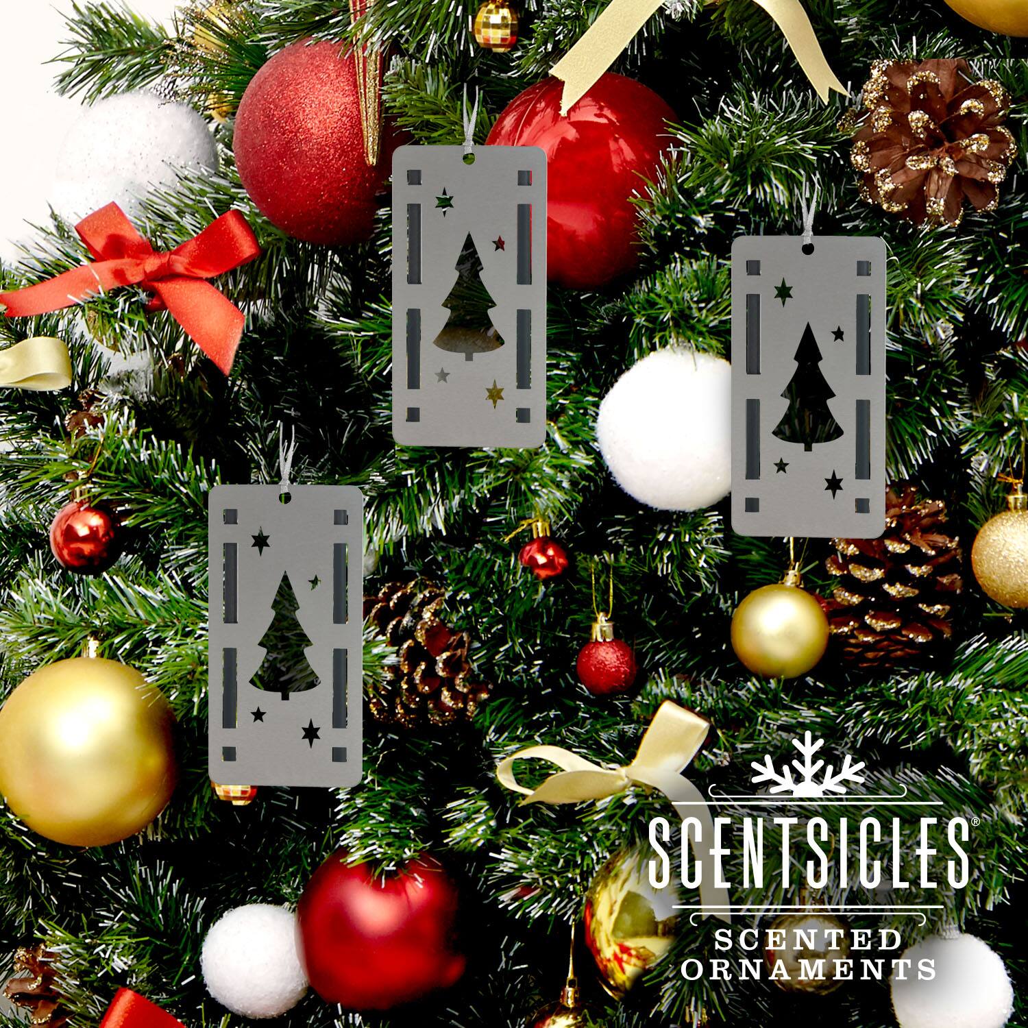 Scentsicles® Bottle, Stick, and White Winter Fir Trio Ornament Set