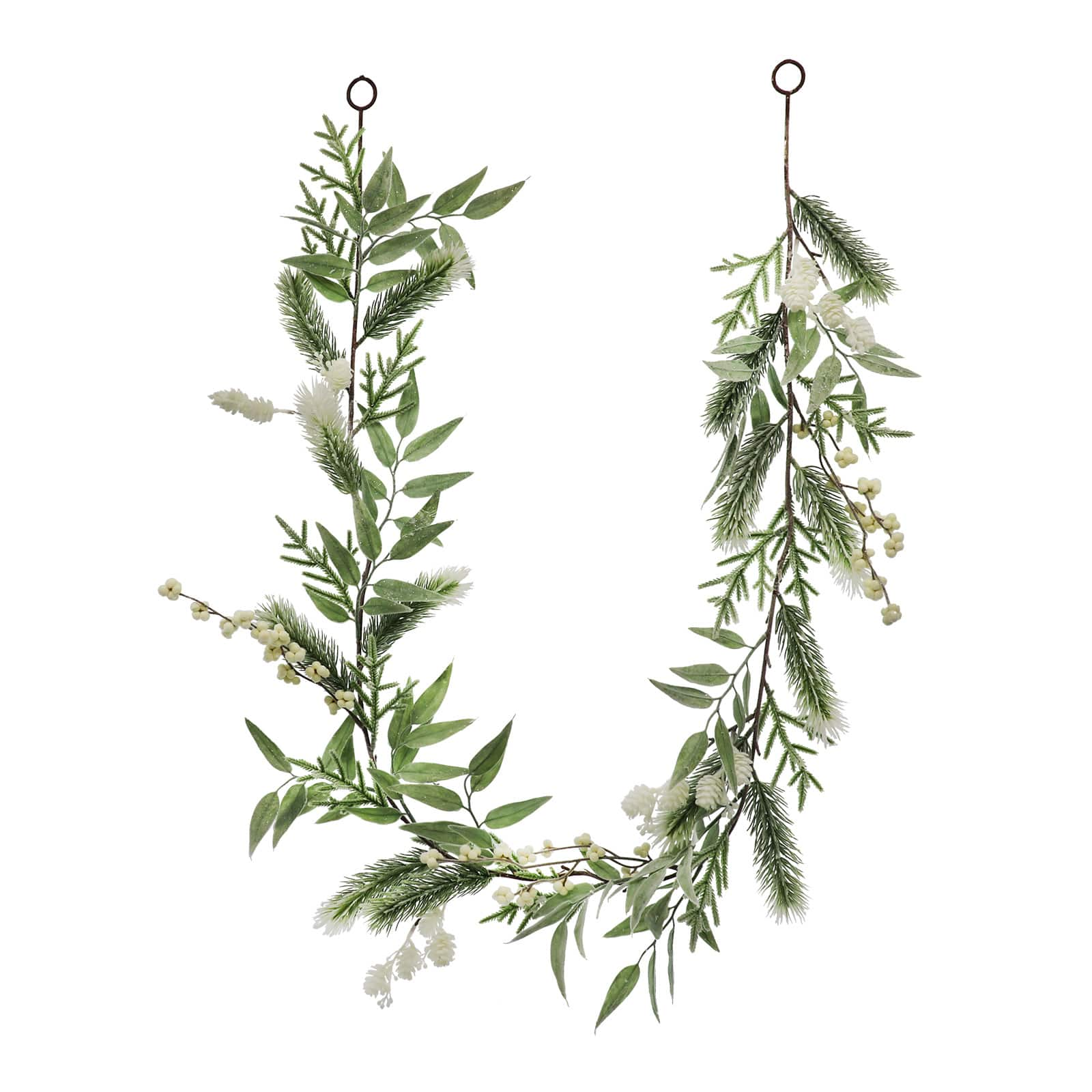 6ft. White Pinecone &#x26; Shimmer Berry Garland by Ashland&#xAE;