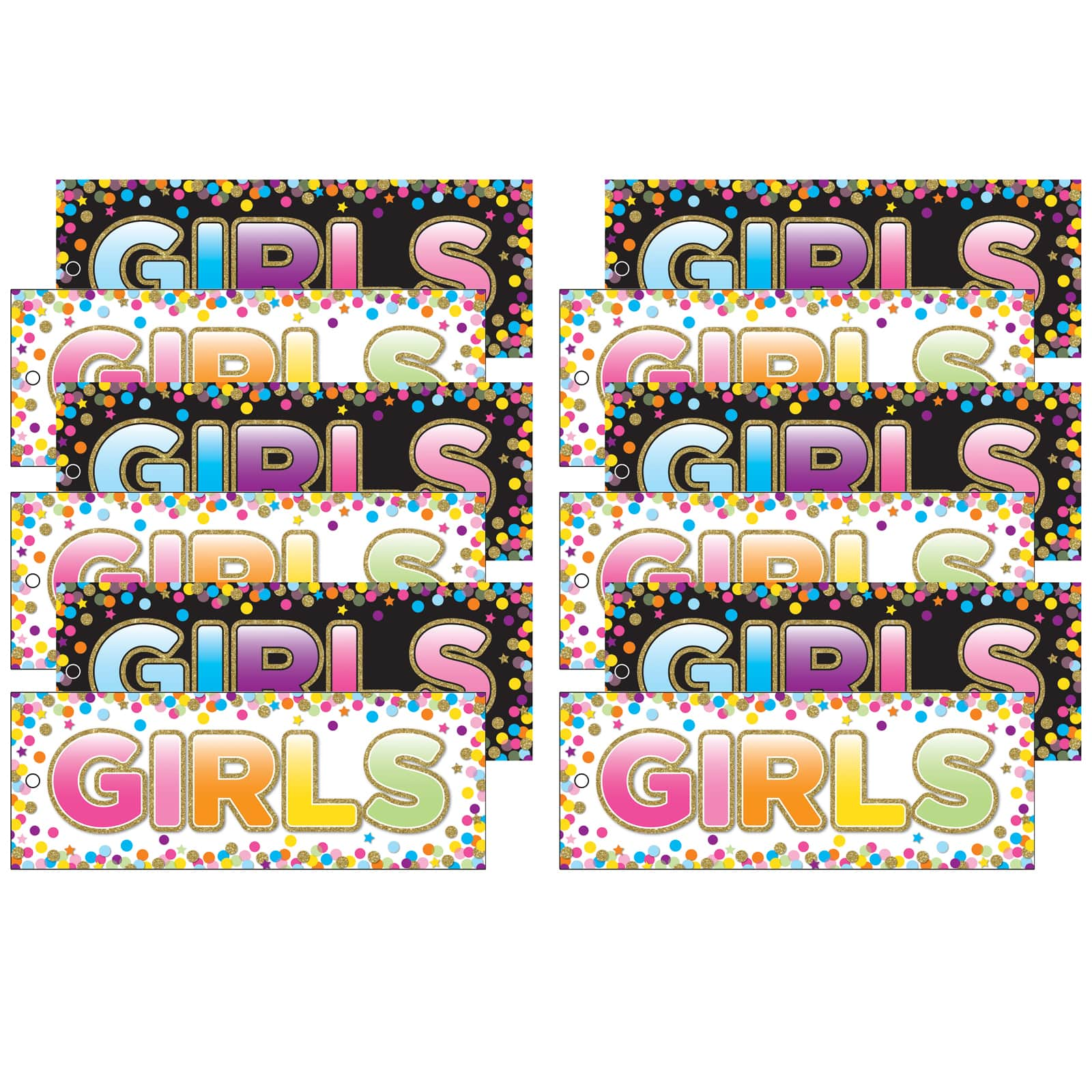 Confetti Girls Hall Passes, 6ct. By Ashley Productions | Michaels®