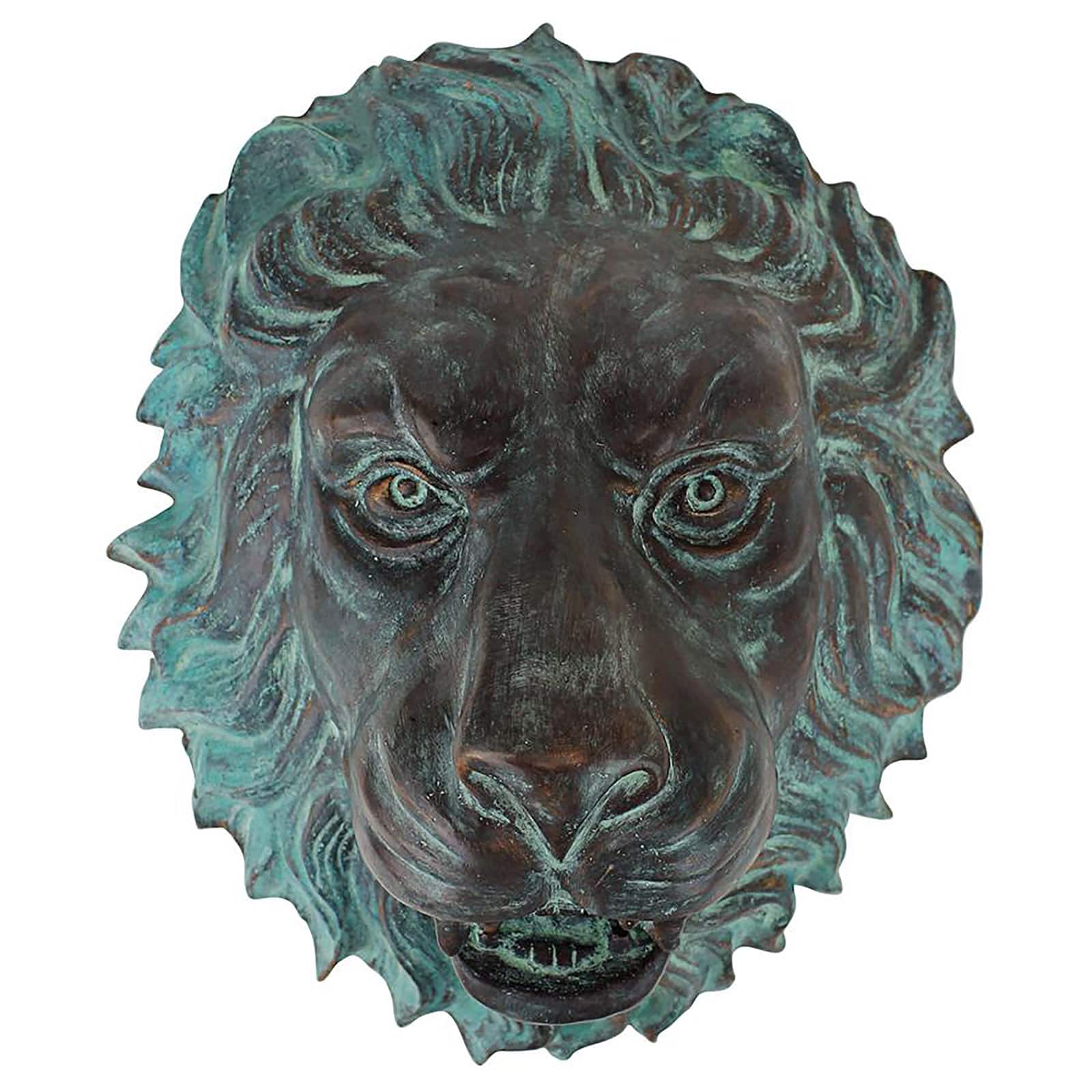 Design Toscano Bronze Florentine Lion Head Fountain Wall Sculpture