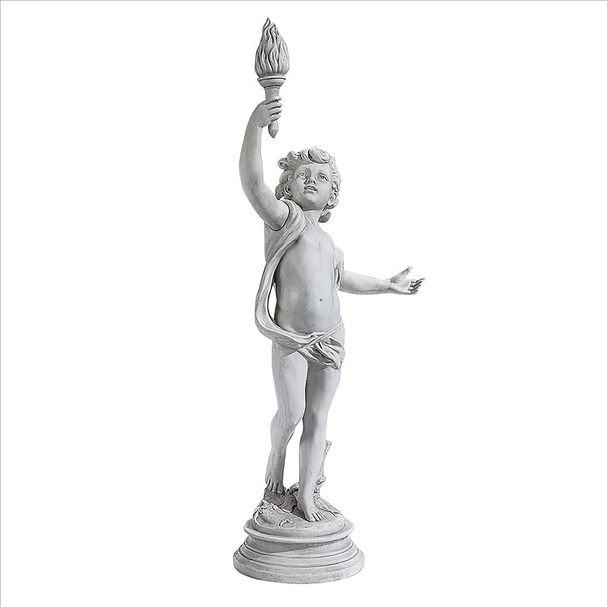 Design Toscano 52" Right Arm Raised Lighting the Heavens Grande Cherub Statue