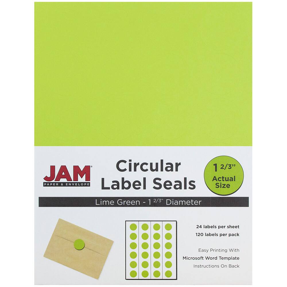 JAM Paper Circular Seal &#x26; Rectangular Mailing Address Label Combo Set