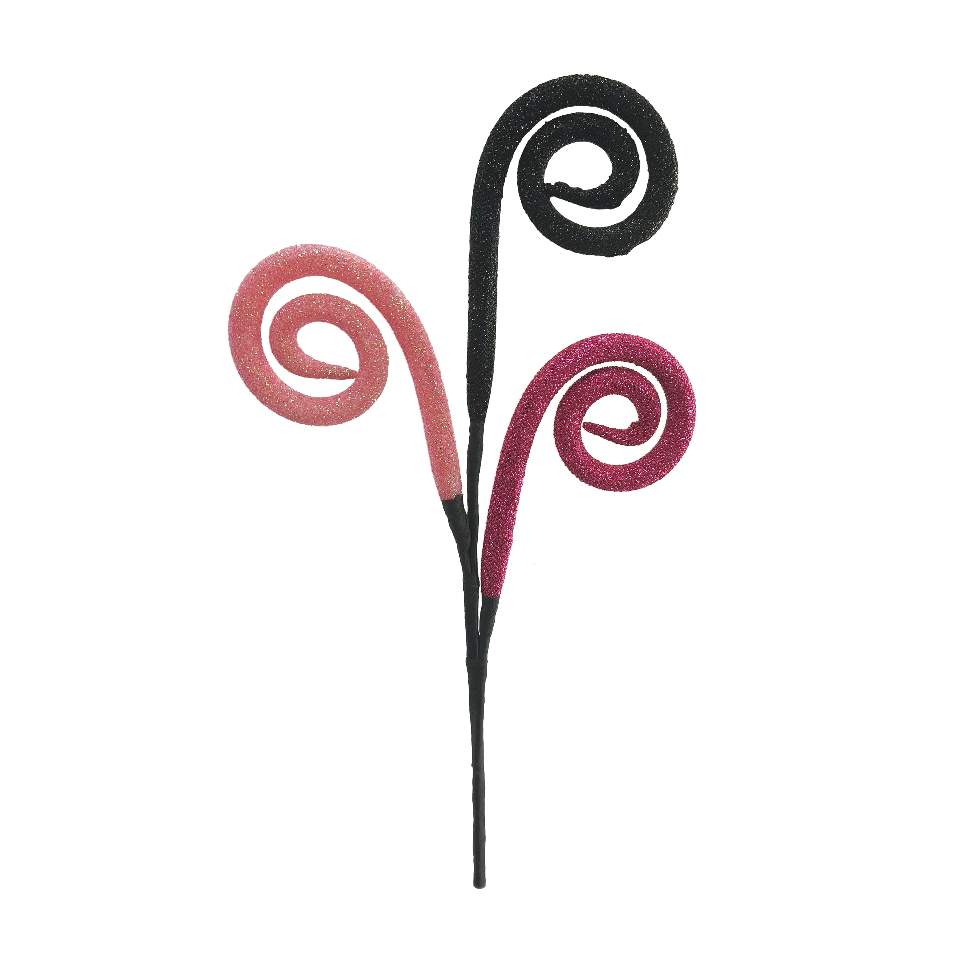12&#x22; Pink &#x26; Black Curls Pick by Ashland&#xAE;