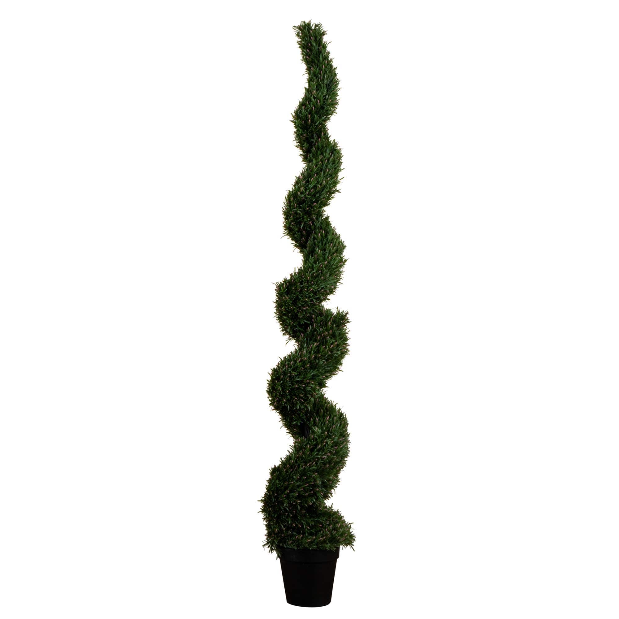 8ft. Potted Artificial Rosemary Spiral Topiary Tree