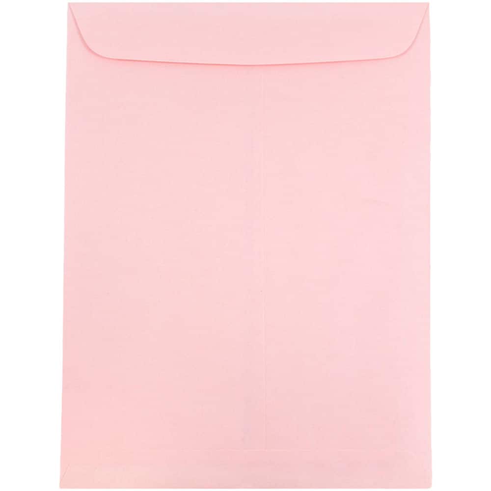 JAM Paper 9&#x22; x 12&#x22; Baby Pink Open End Catalog Premium Envelopes, 100ct.