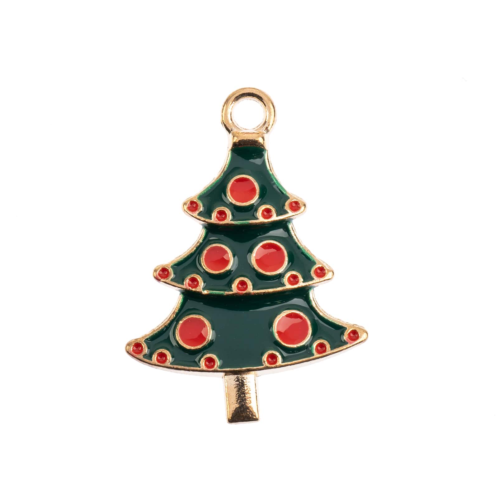 John Bead Sweet &#x26; Petite Christmas Tree Holiday Charms, 8ct.