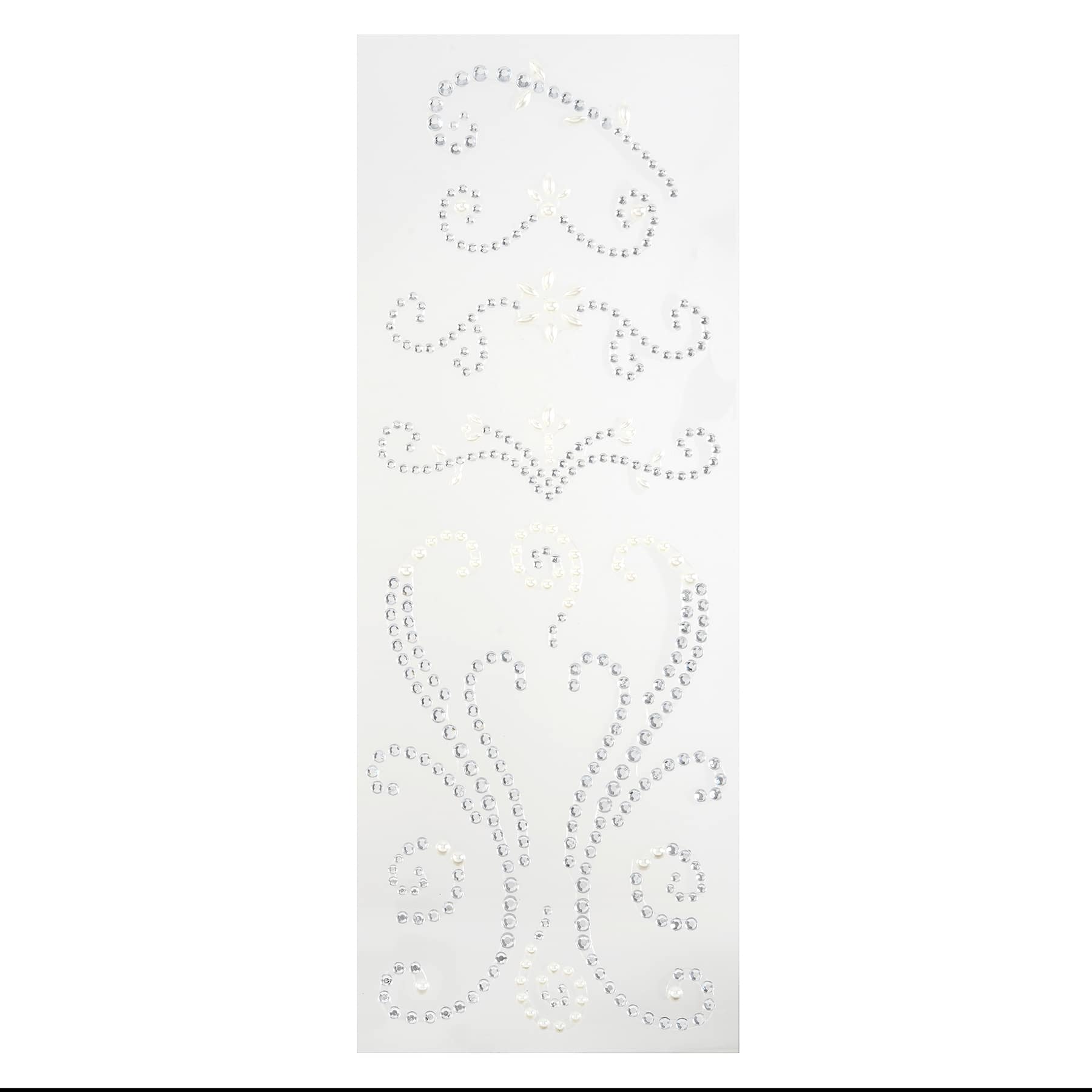 12 Pack: Silver Gem & Satin Pearl Bling Stickers by Recollections™