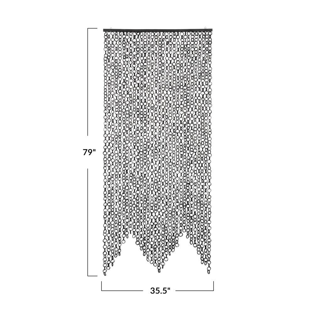 Hello Honey&#xAE; 80&#x22; Black Bamboo Link Curtain